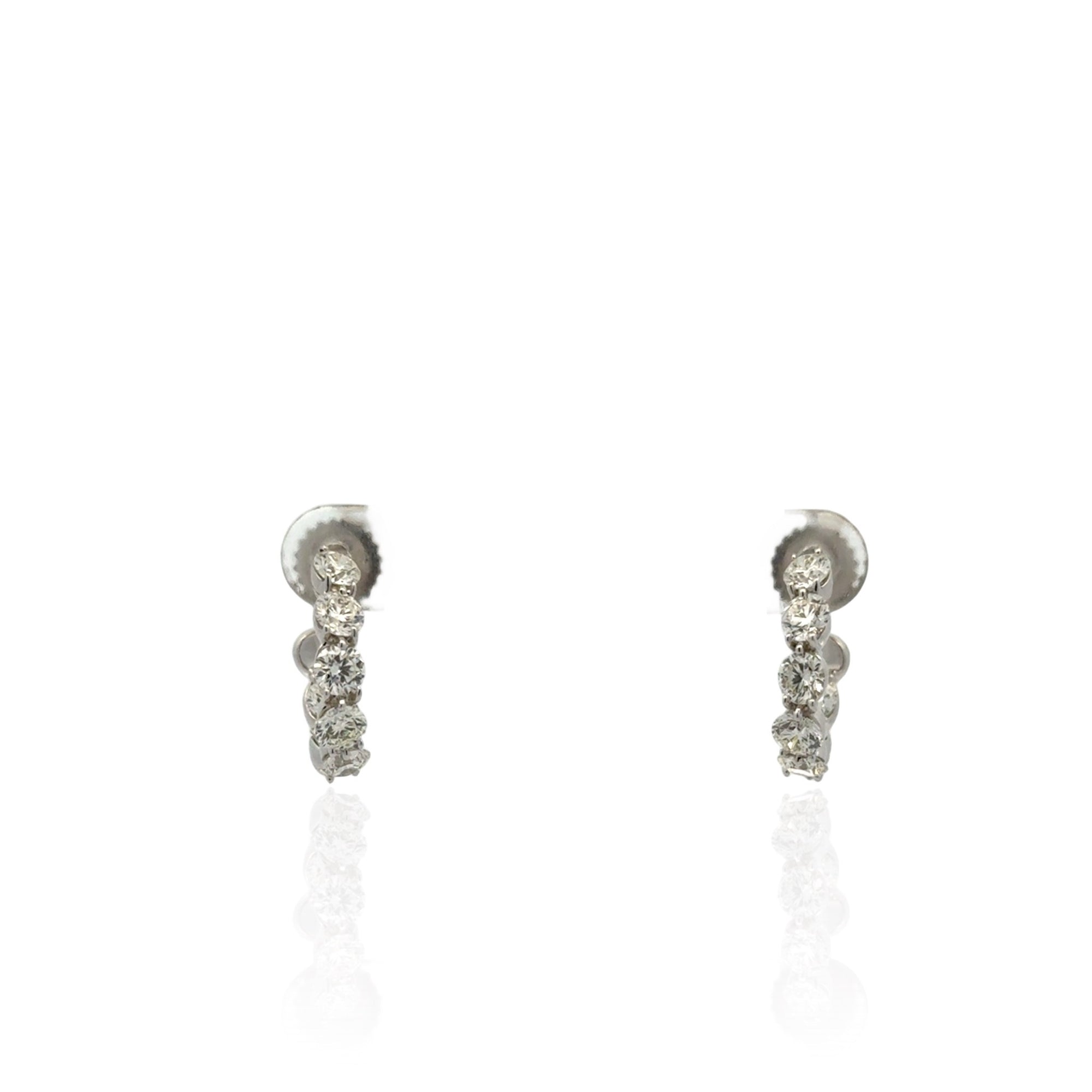 18 Karat White Gold Diamond Earrings