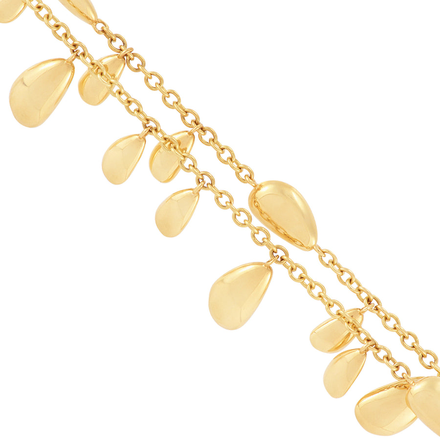 14Kt Yellow Gold Teardrop Bracelet