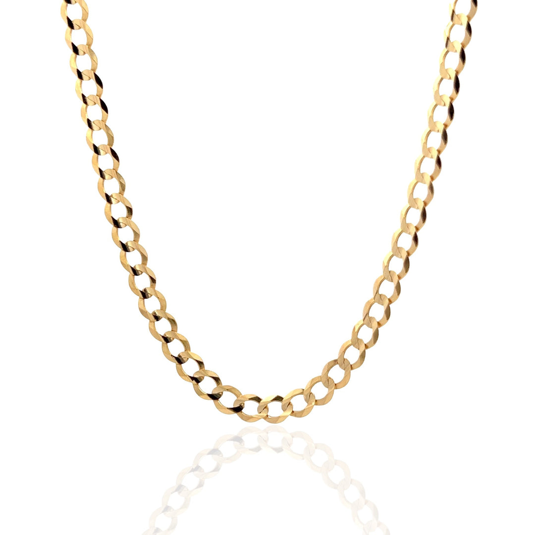 14 Karat Yellow Gold Curb Link Necklace