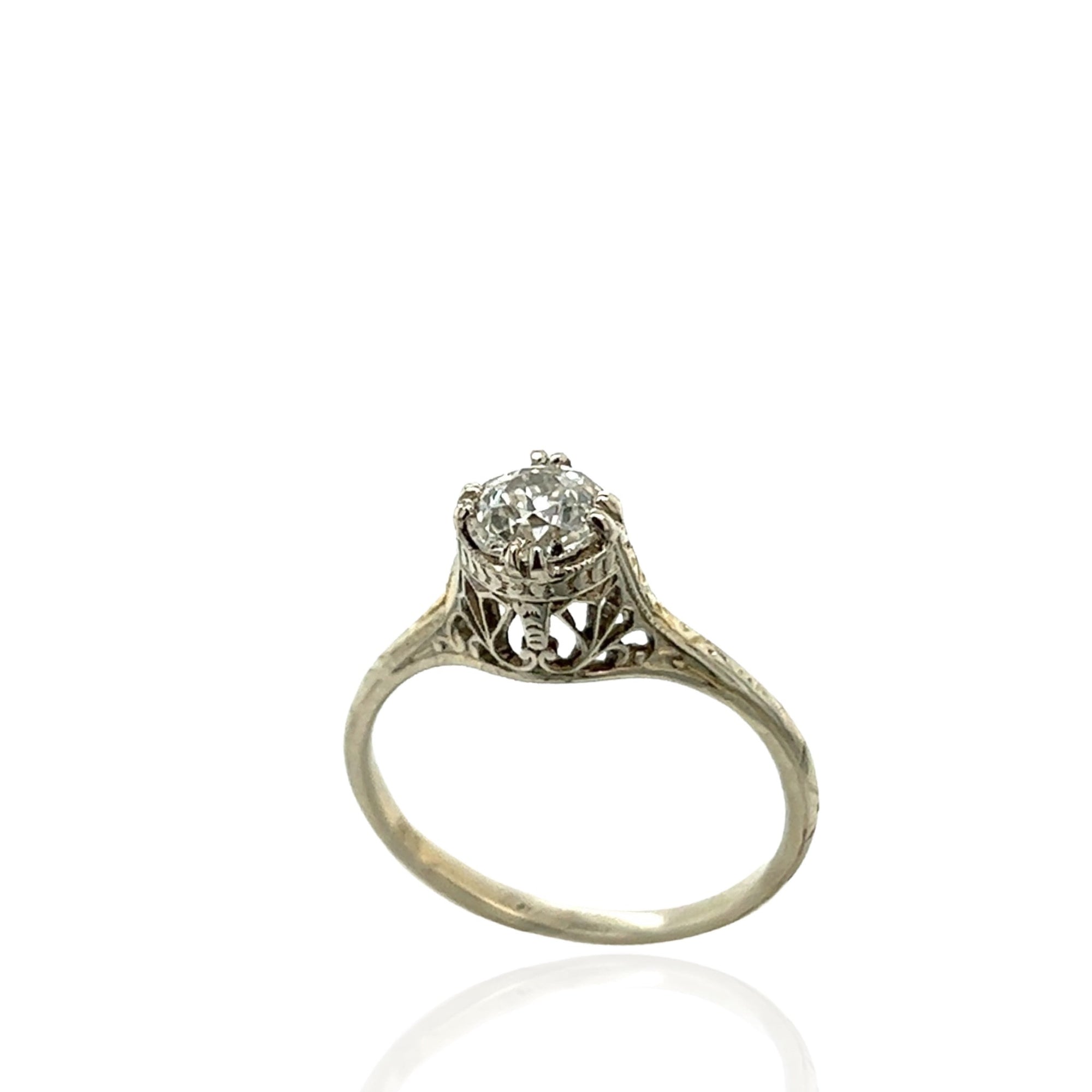 18 Karat White Gold Diamond Ring