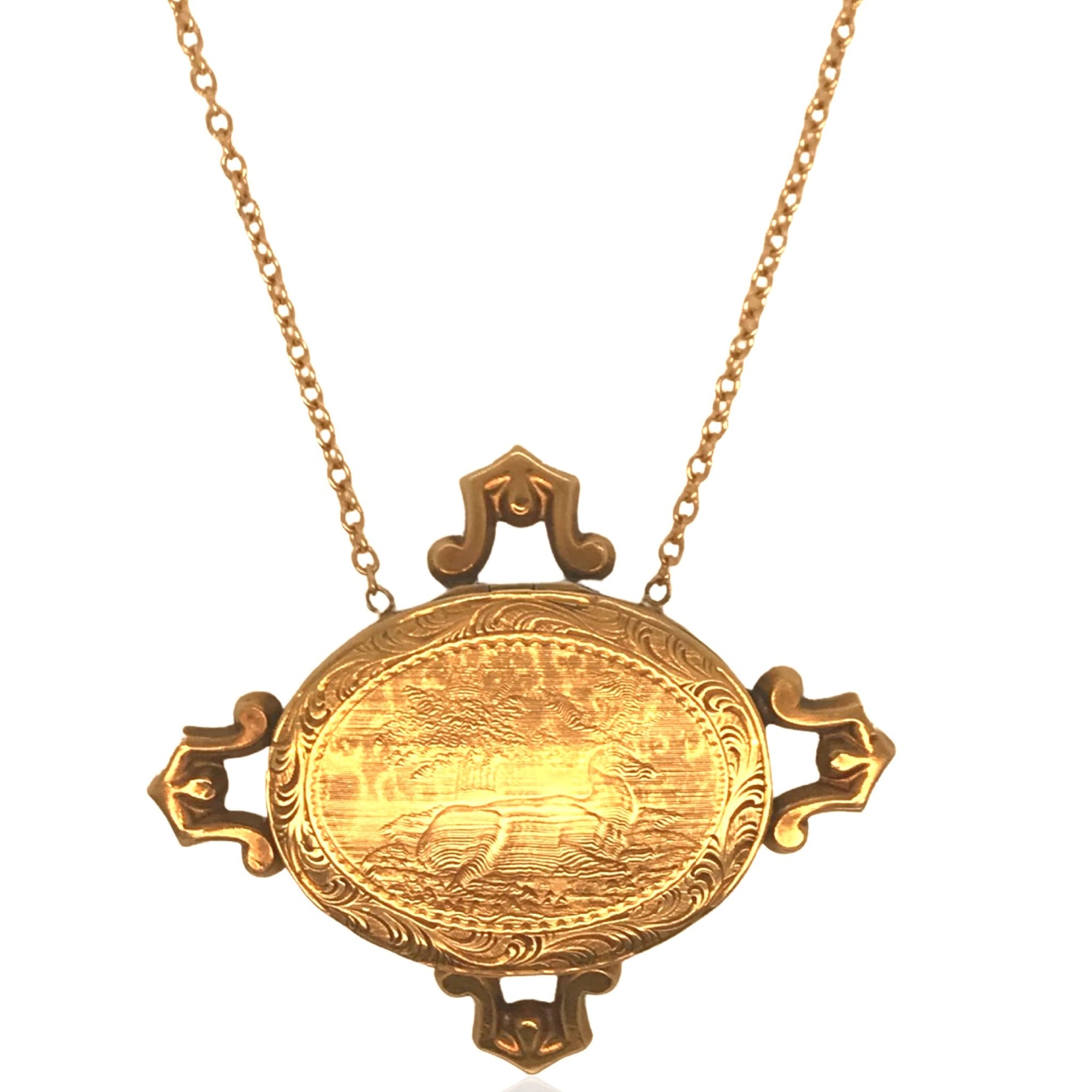14 Karat Yellow Gold Victorian Locket