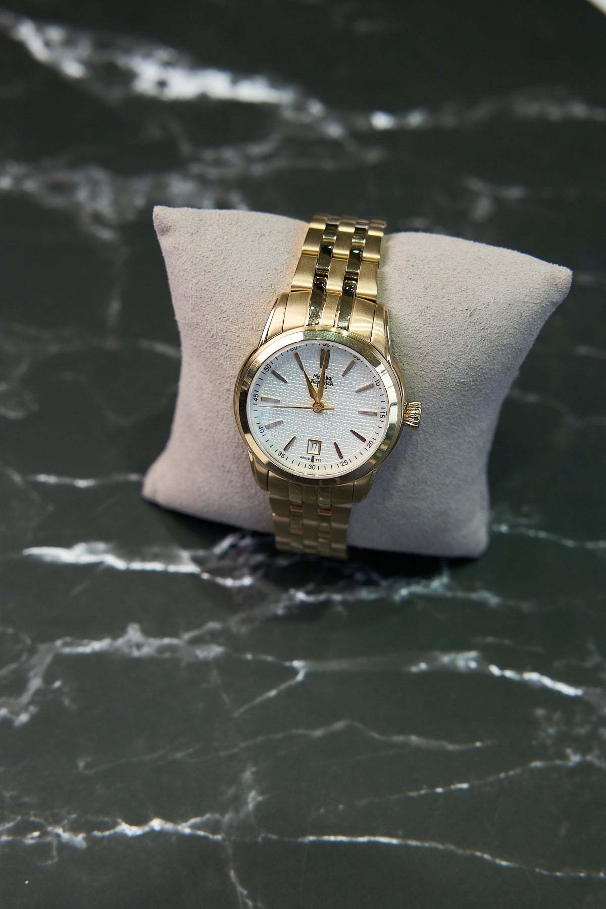 Merkley Kendrick Women’s Gold-Plated Watch with Silver Dial
