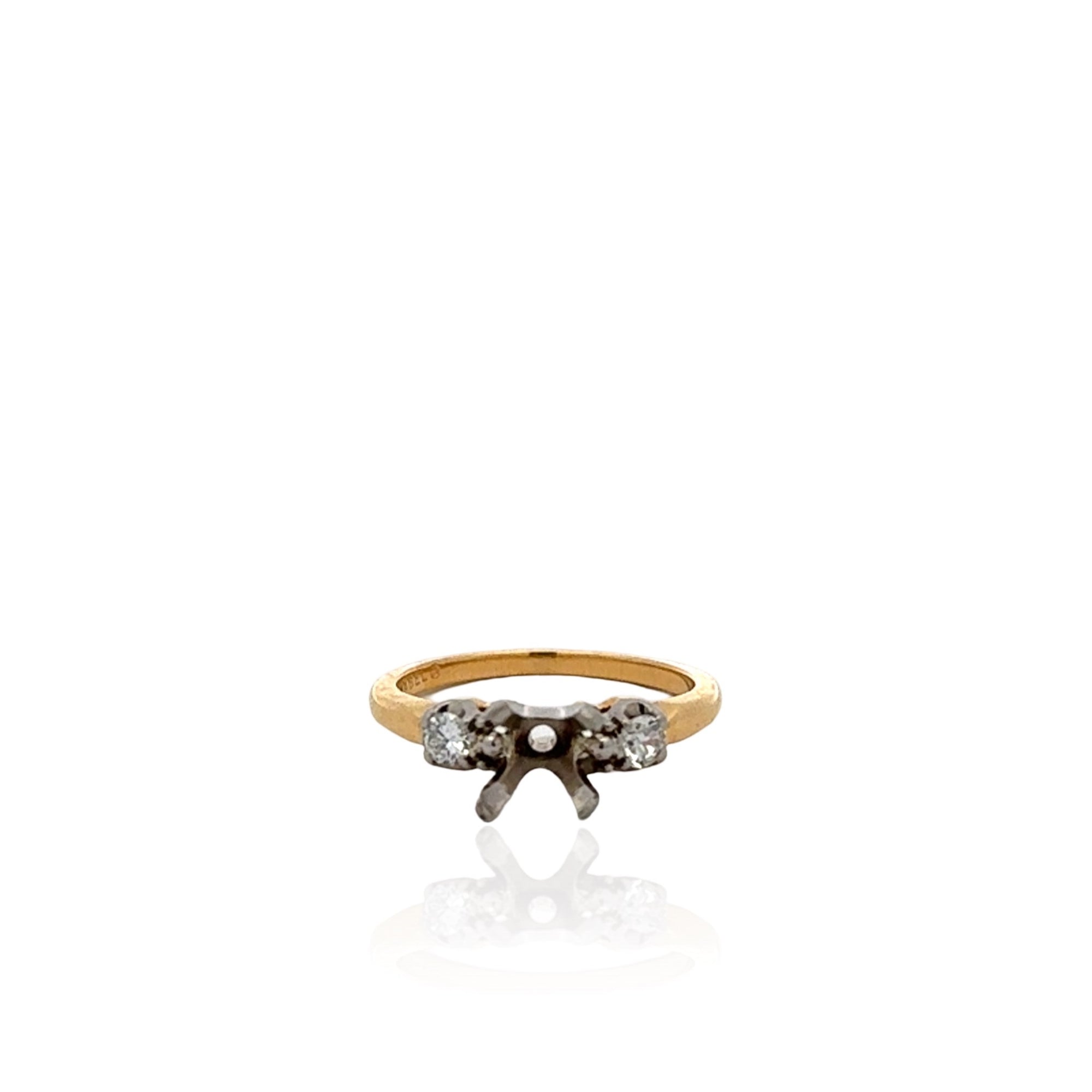 14 Karat Yellow Gold Semi-mount Ring