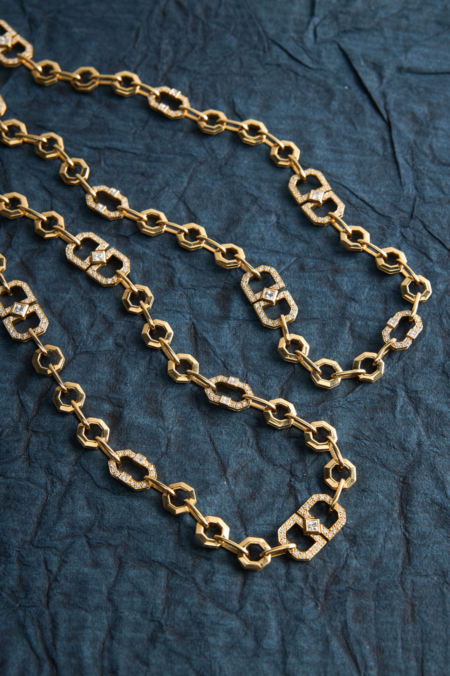 18 Karat Yellow Gold and Diamond Necklace