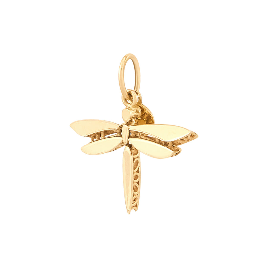 14 Karat Yellow Gold Dragonfly Pendant