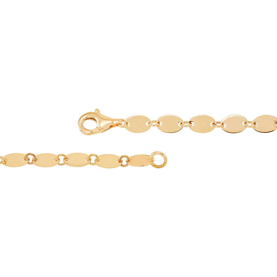 14Kt Yellow Gold Polished Oval Link Bracelet