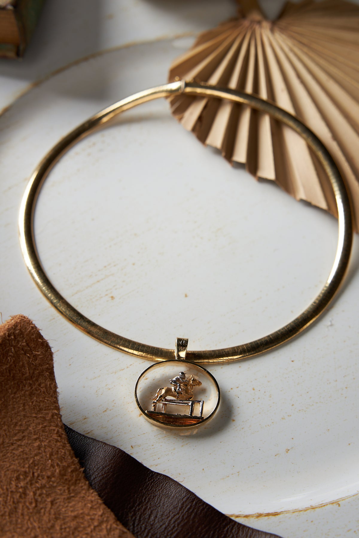 14 Karat White and Yellow Gold Pendant