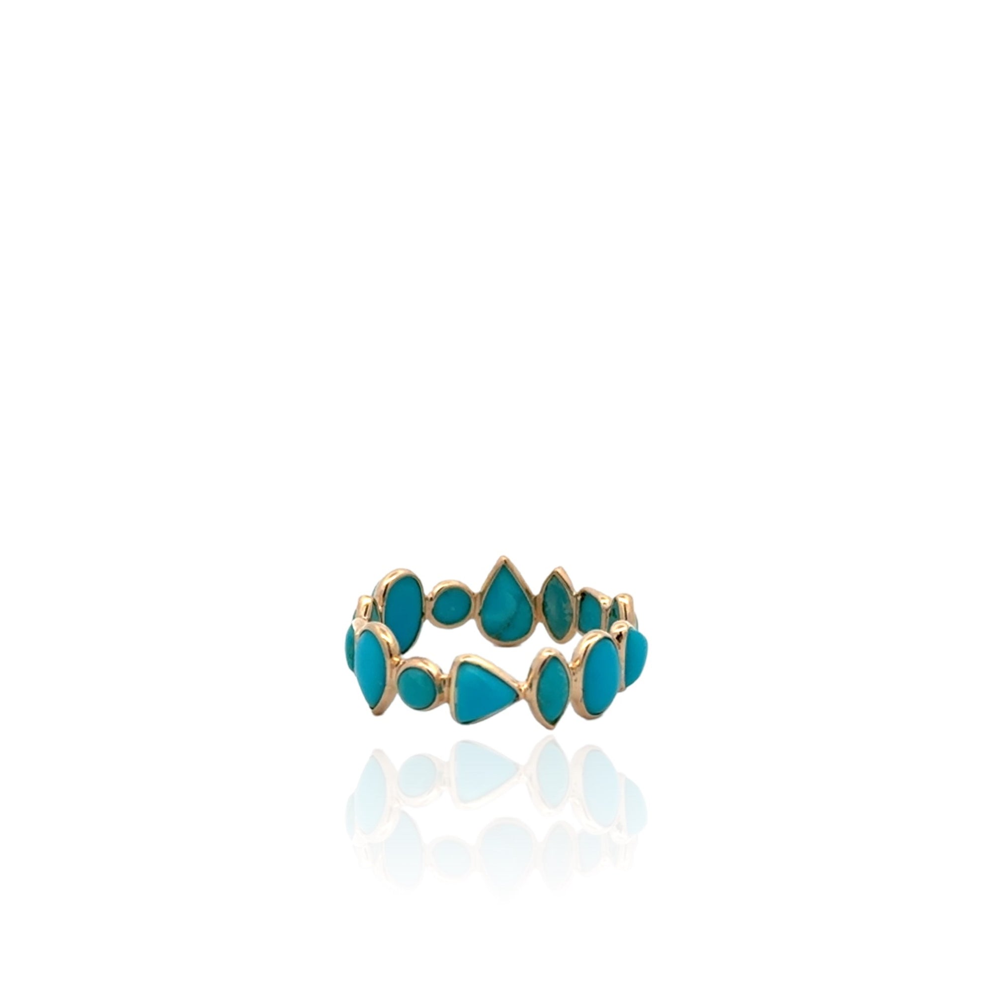 14 Karat Yellow Gold Turquoise Ring