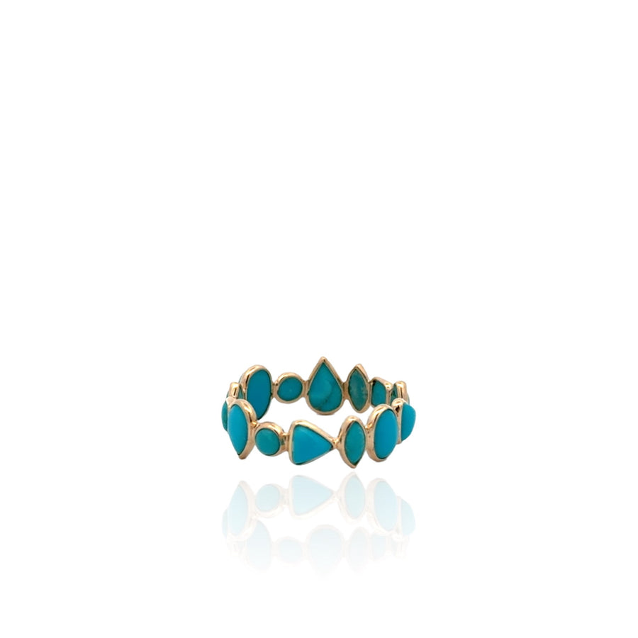 14 Karat Yellow Gold Turquoise Ring