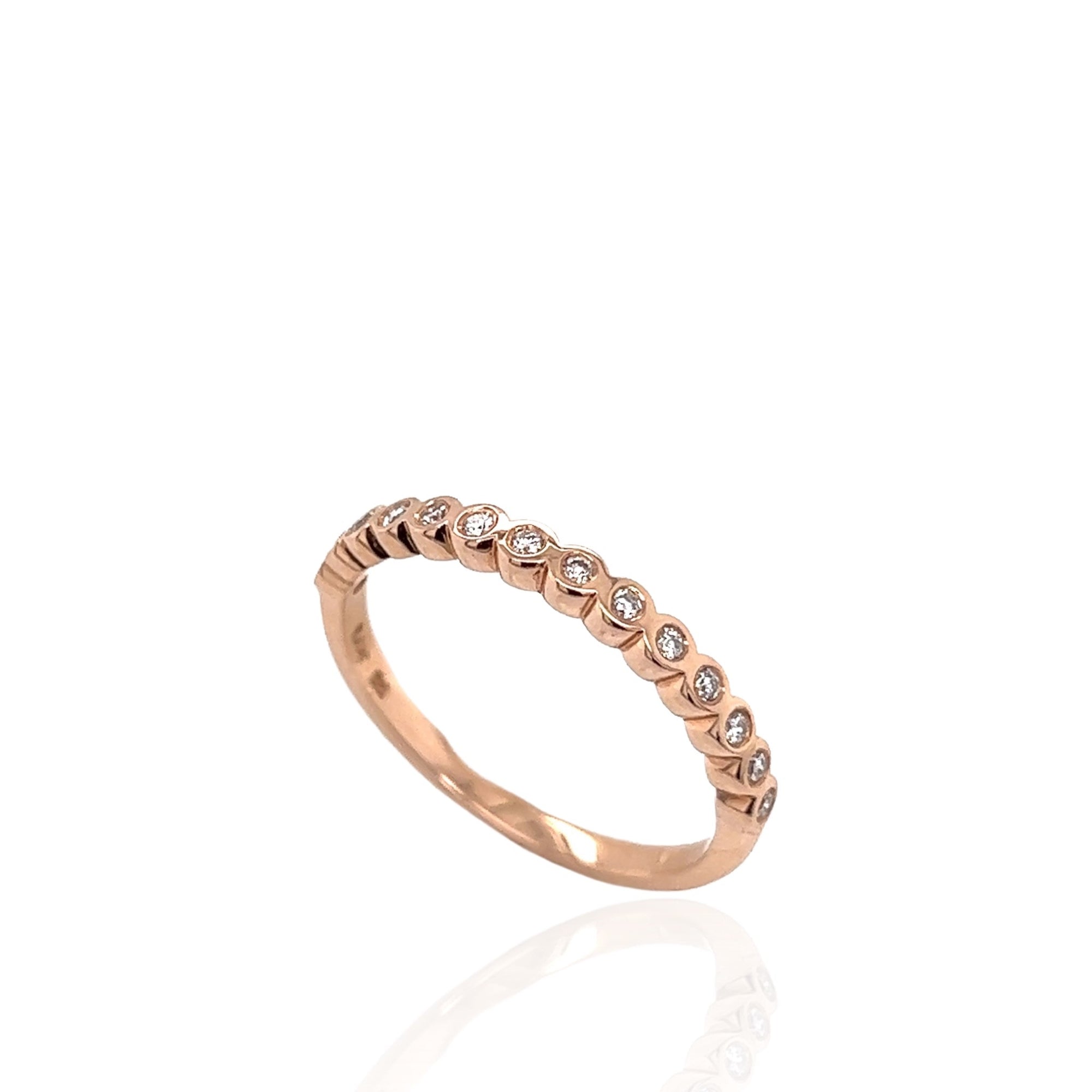 14 Karat Rose Gold Diamond Ring