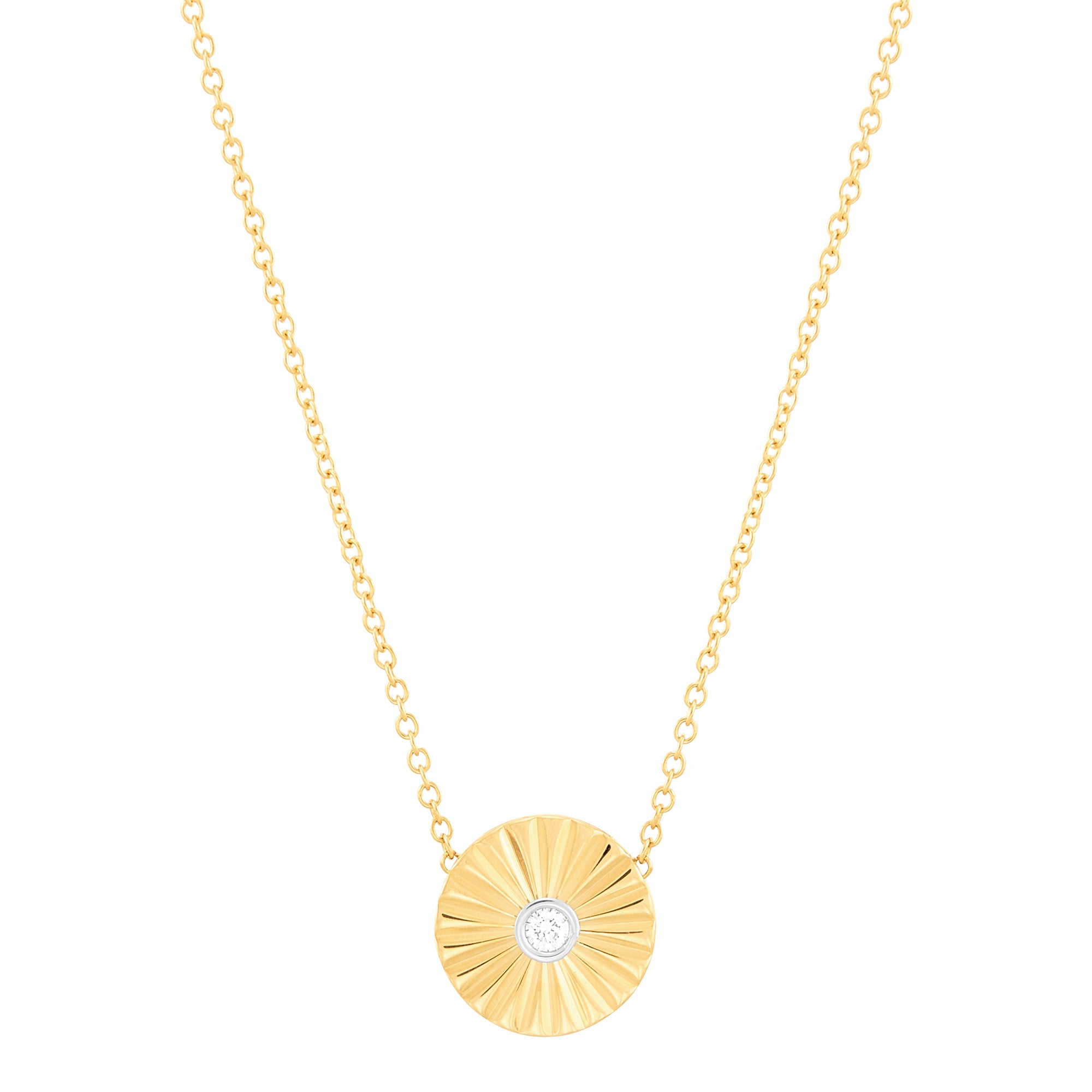 14Kt Yellow Gold Starburst Necklace