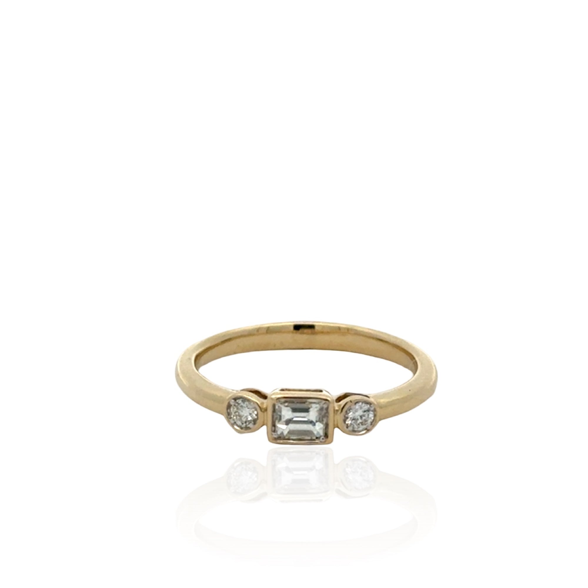 14 Karat Yellow Gold Diamond Ring