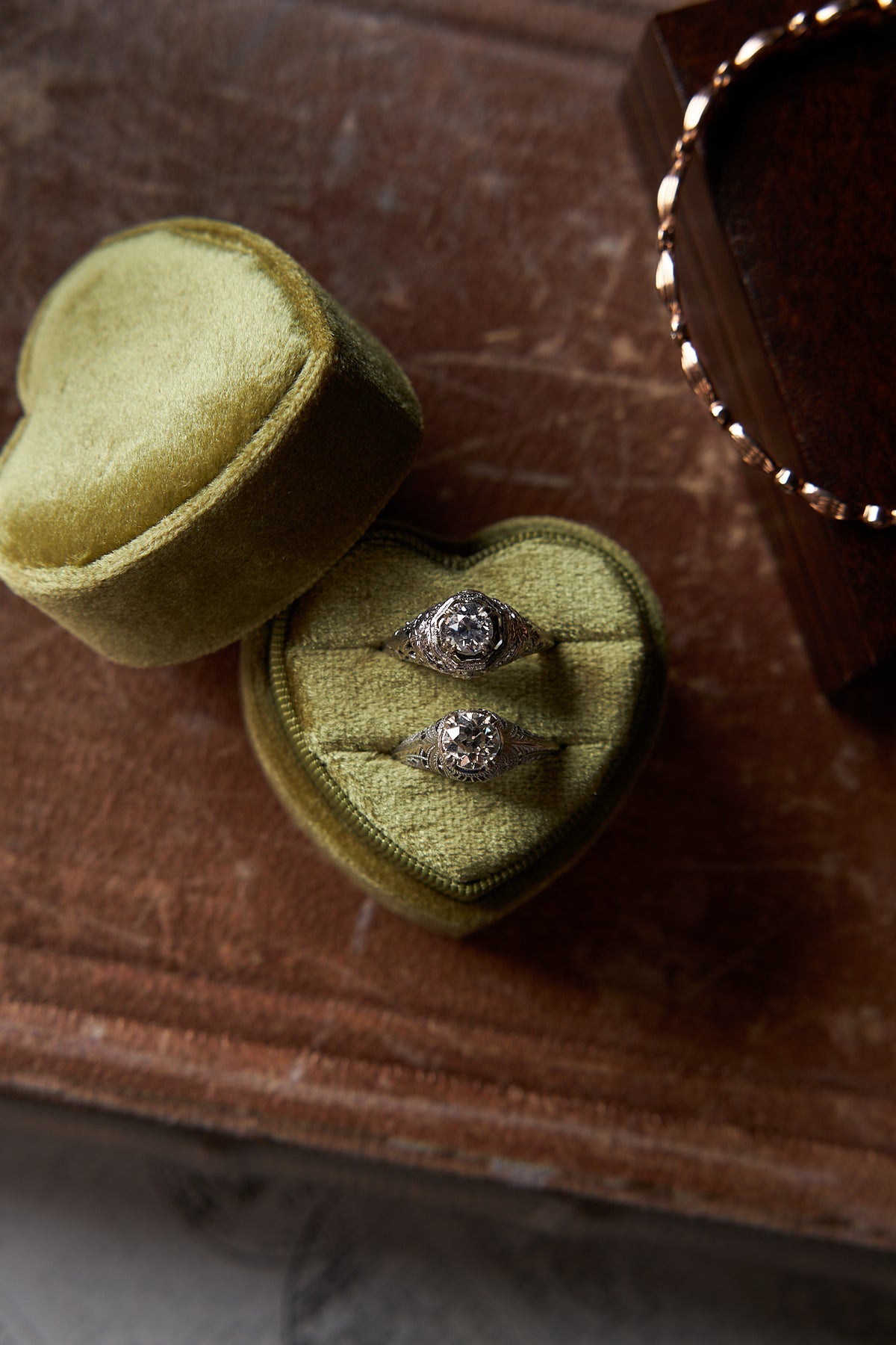 18 Karat Art Deco Filigree Engagement Ring