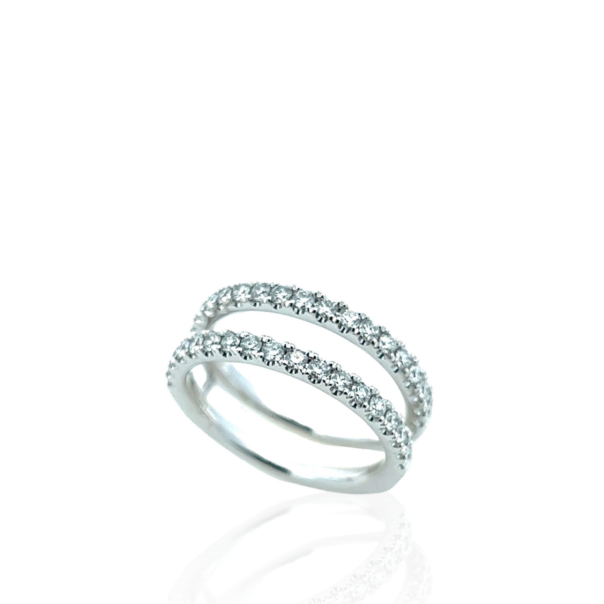 14 Karat White Gold Diamond Insert Band