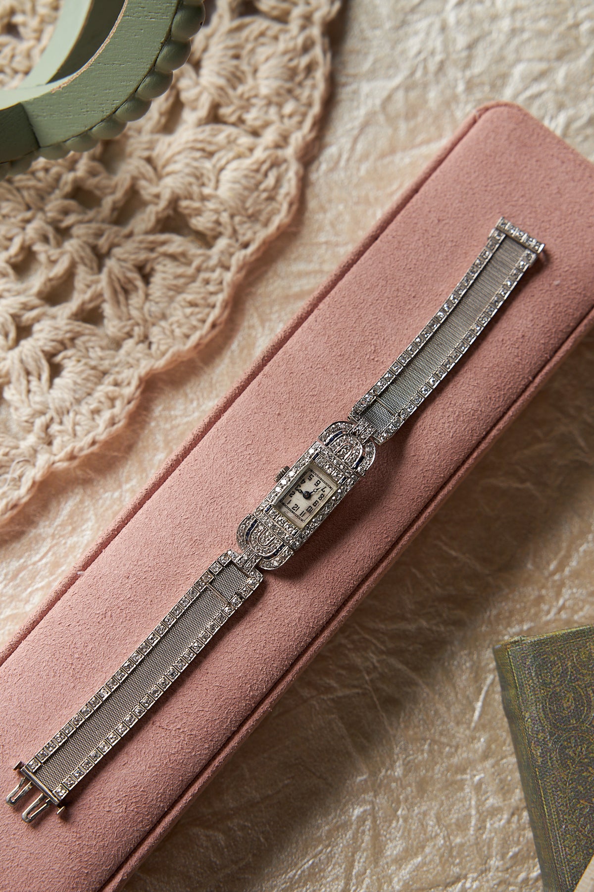 Platinum Sapphire and Diamond Watch