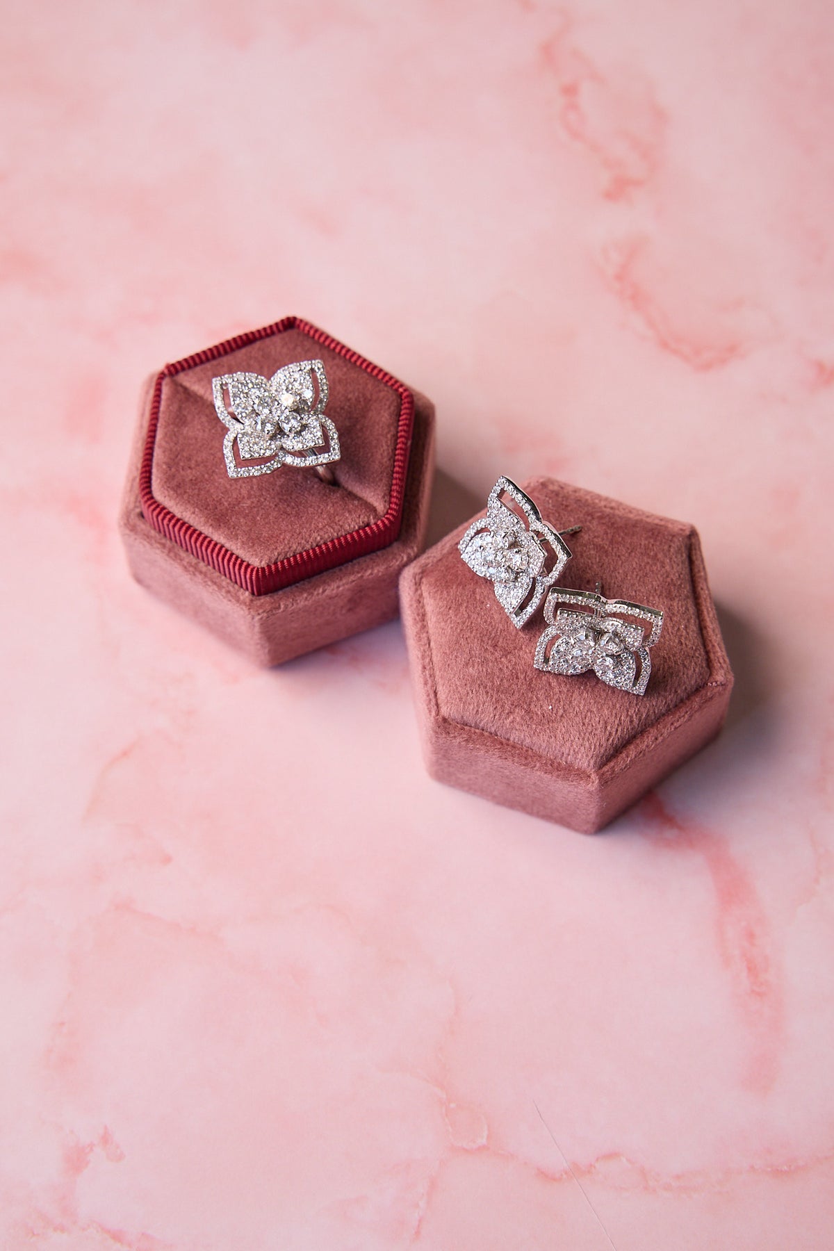 Floral Diamond Earrings in 14K White Gold, 2.28ctw