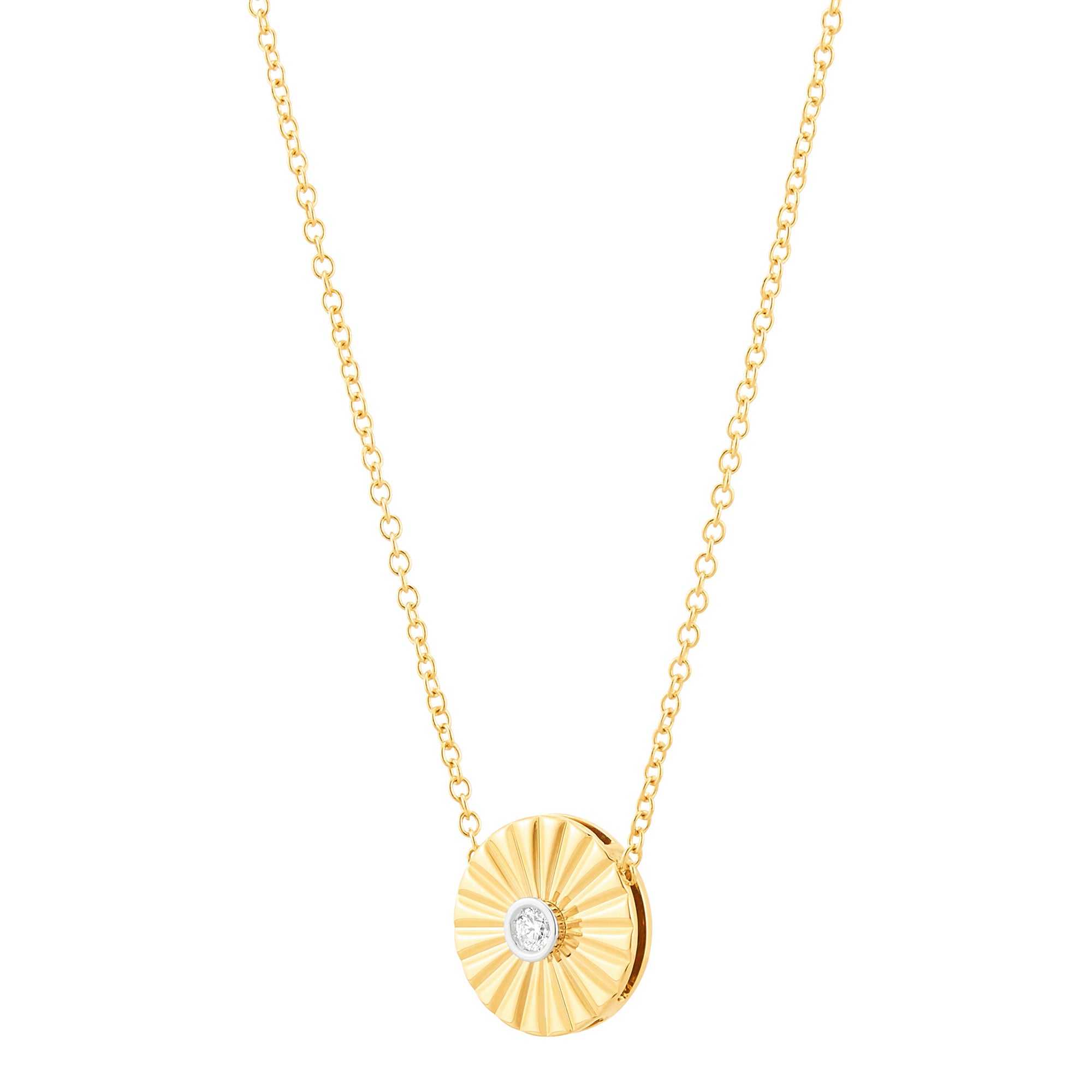 14Kt Yellow Gold Starburst Necklace