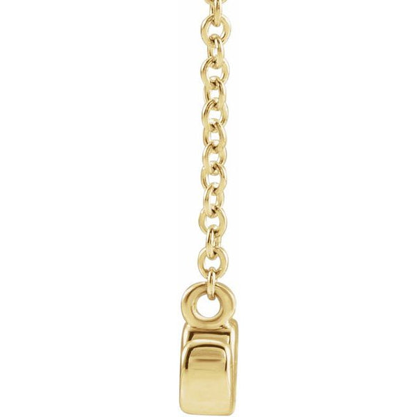 14K Yellow Gold Petite "Mom" Script Necklace