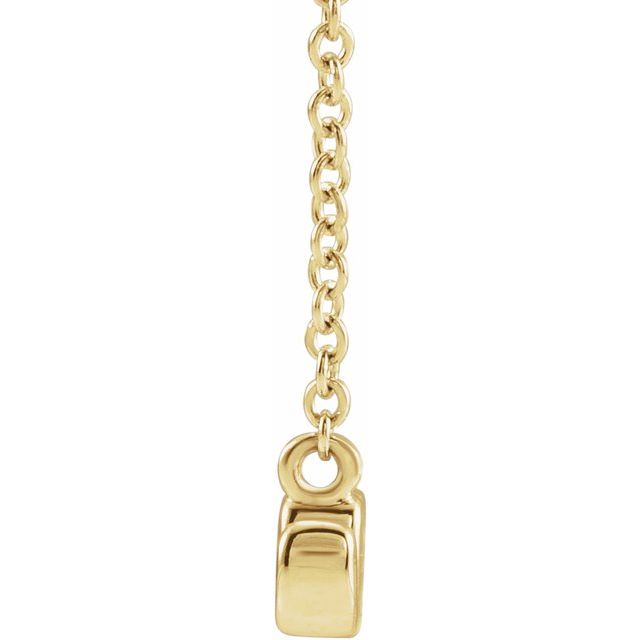 14K Yellow Gold Petite "Mom" Script Necklace