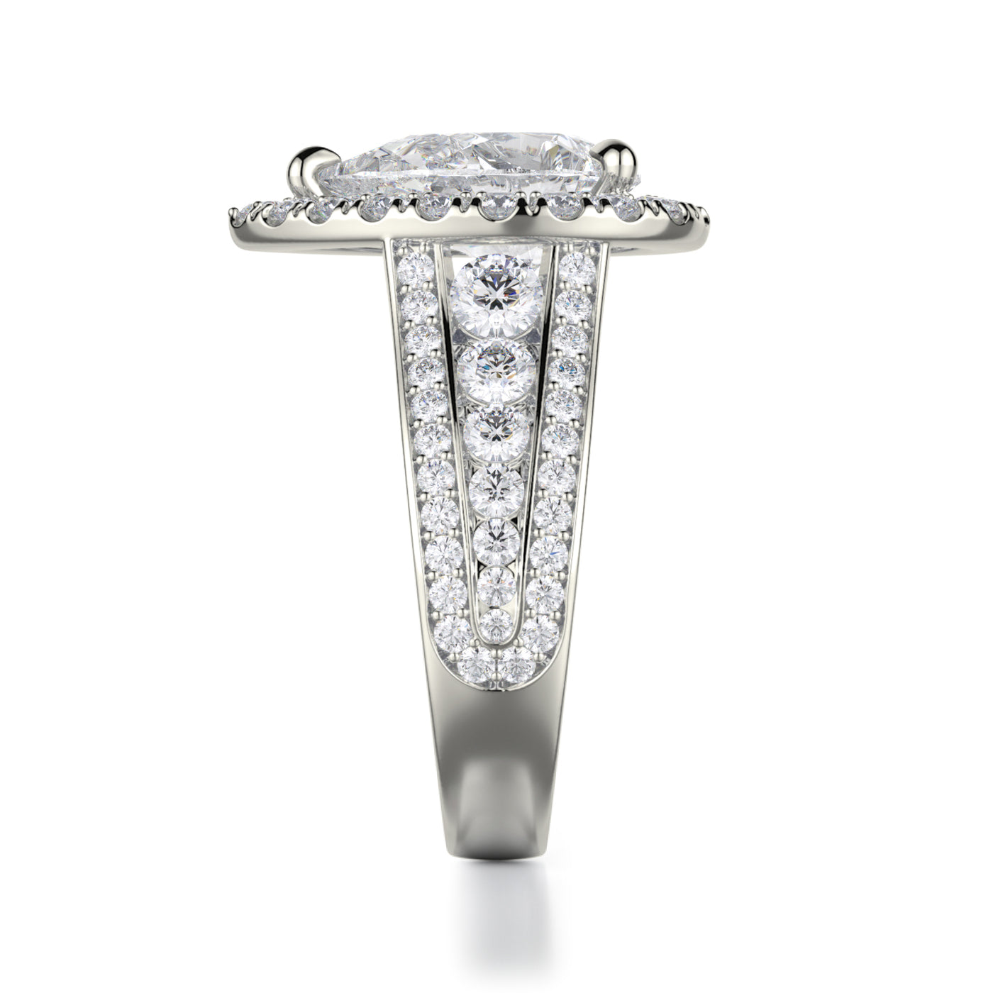 Strada Diamond Semi-Mount Ring in 18K White Gold, 1.25ctw