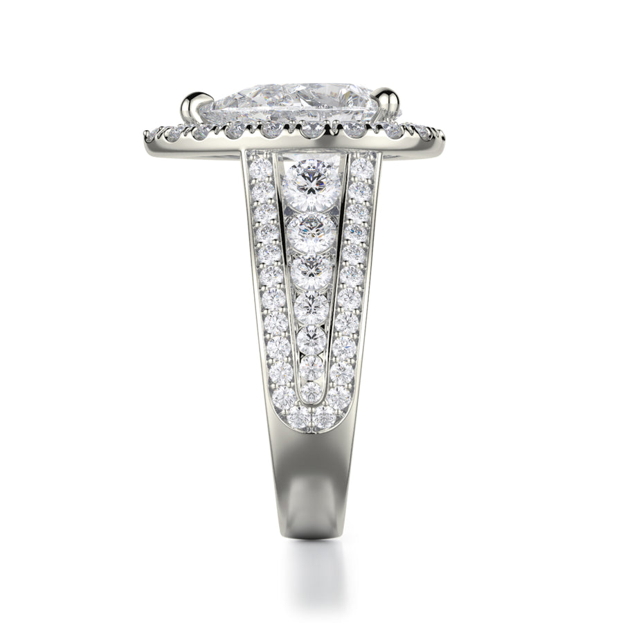 Strada Diamond Semi-Mount Ring in 18K White Gold, 1.25ctw