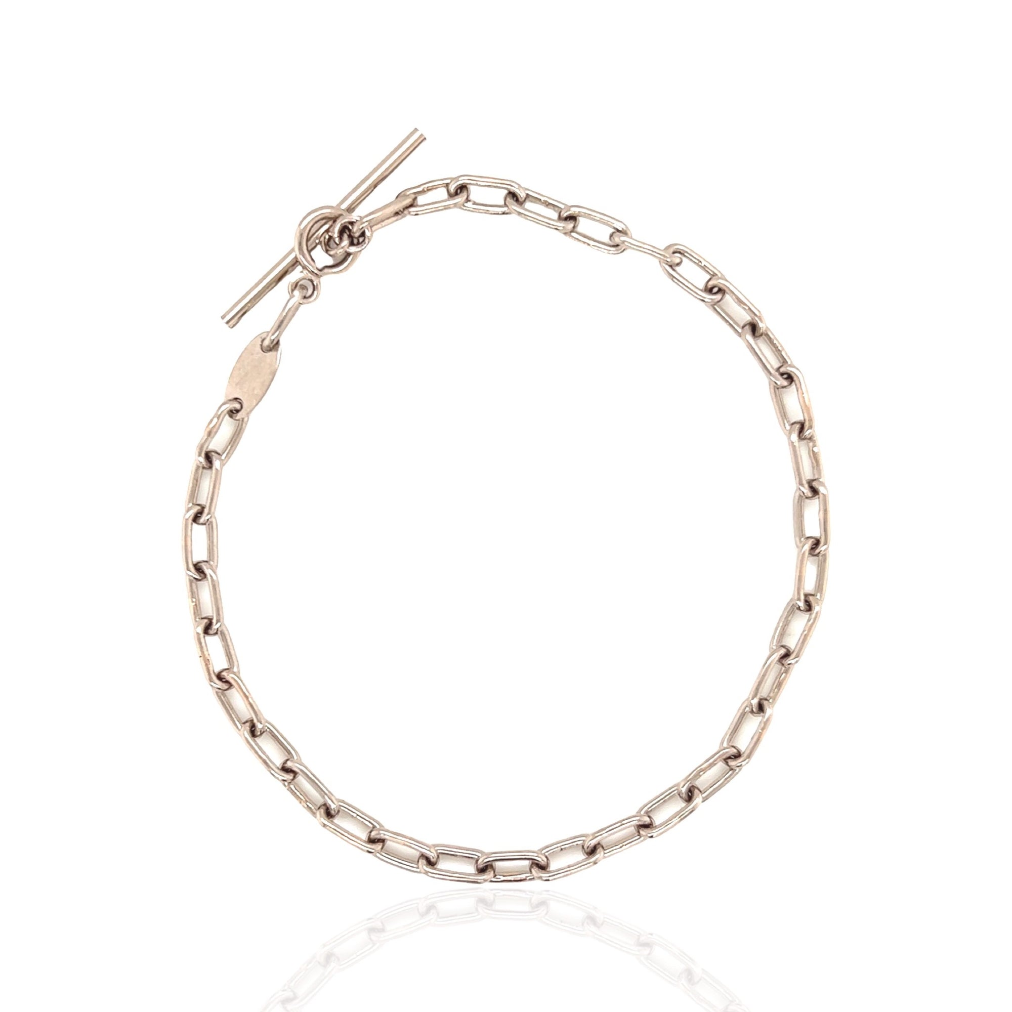 18 Karat White Gold Chain Bracelet
