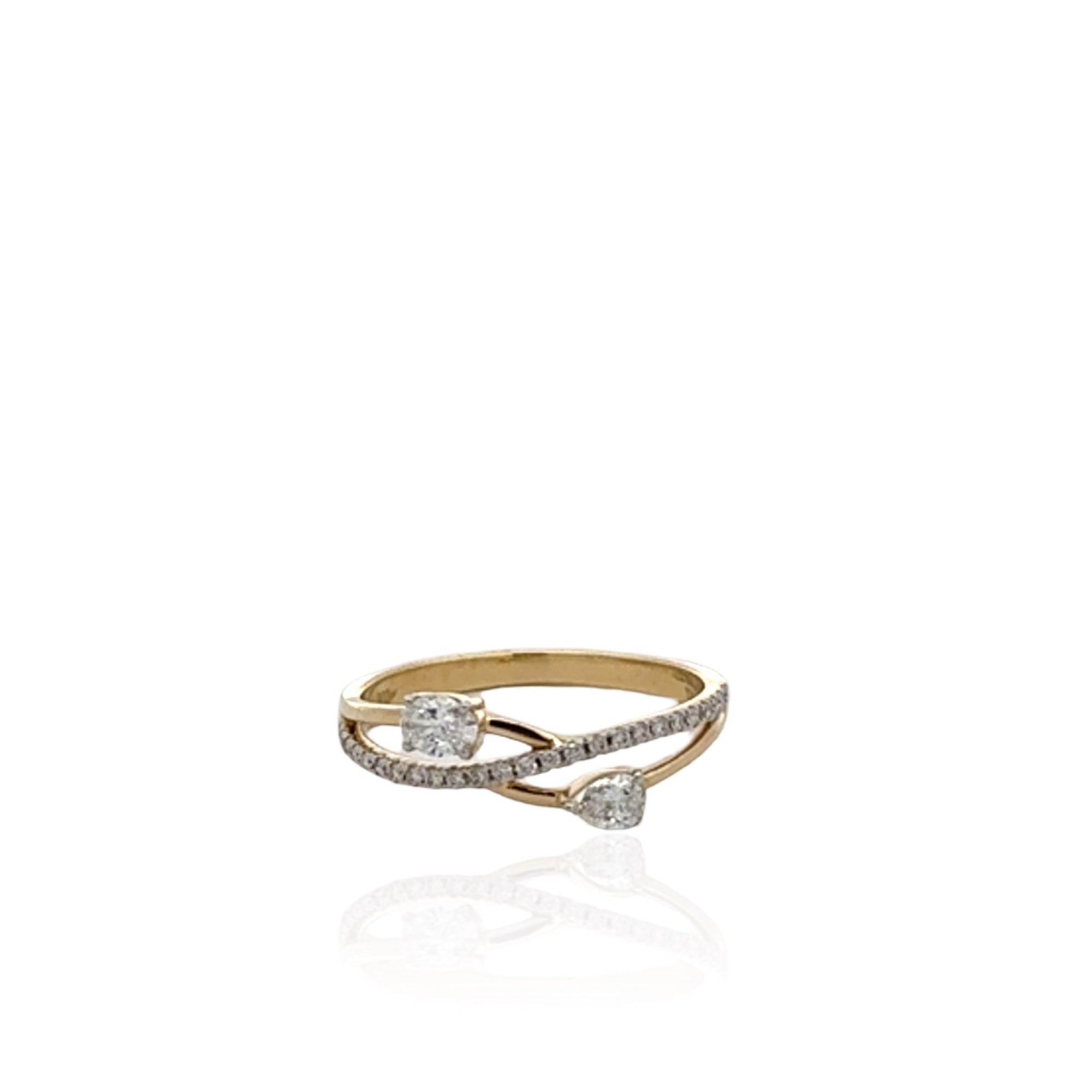 14 Karat Yellow Gold Diamond Ring