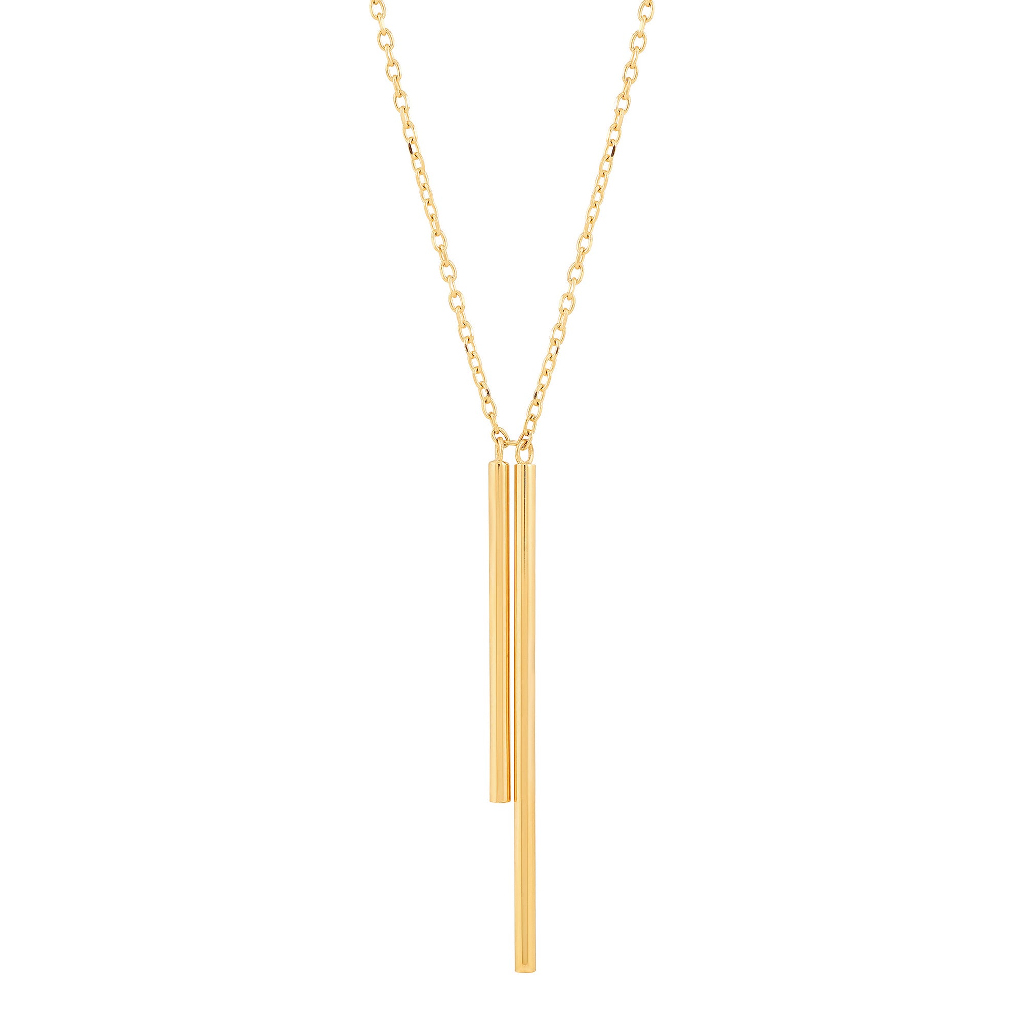 14 Karat Yellow Gold Bar Necklace