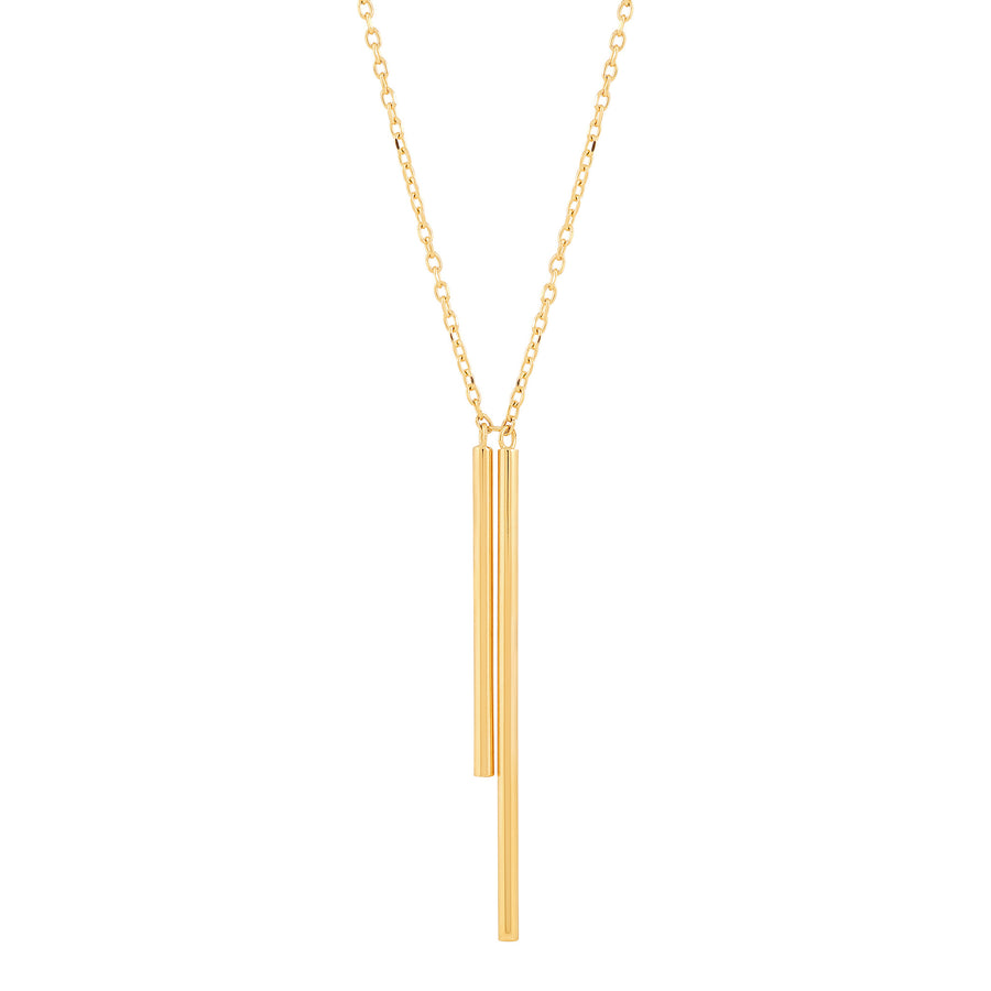 14 Karat Yellow Gold Bar Necklace
