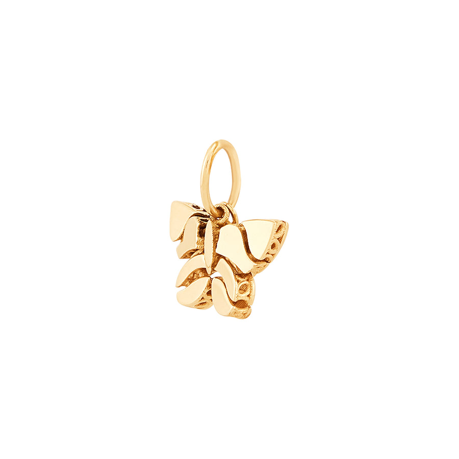 14 Karat Yellow Gold Butterfly Charm
