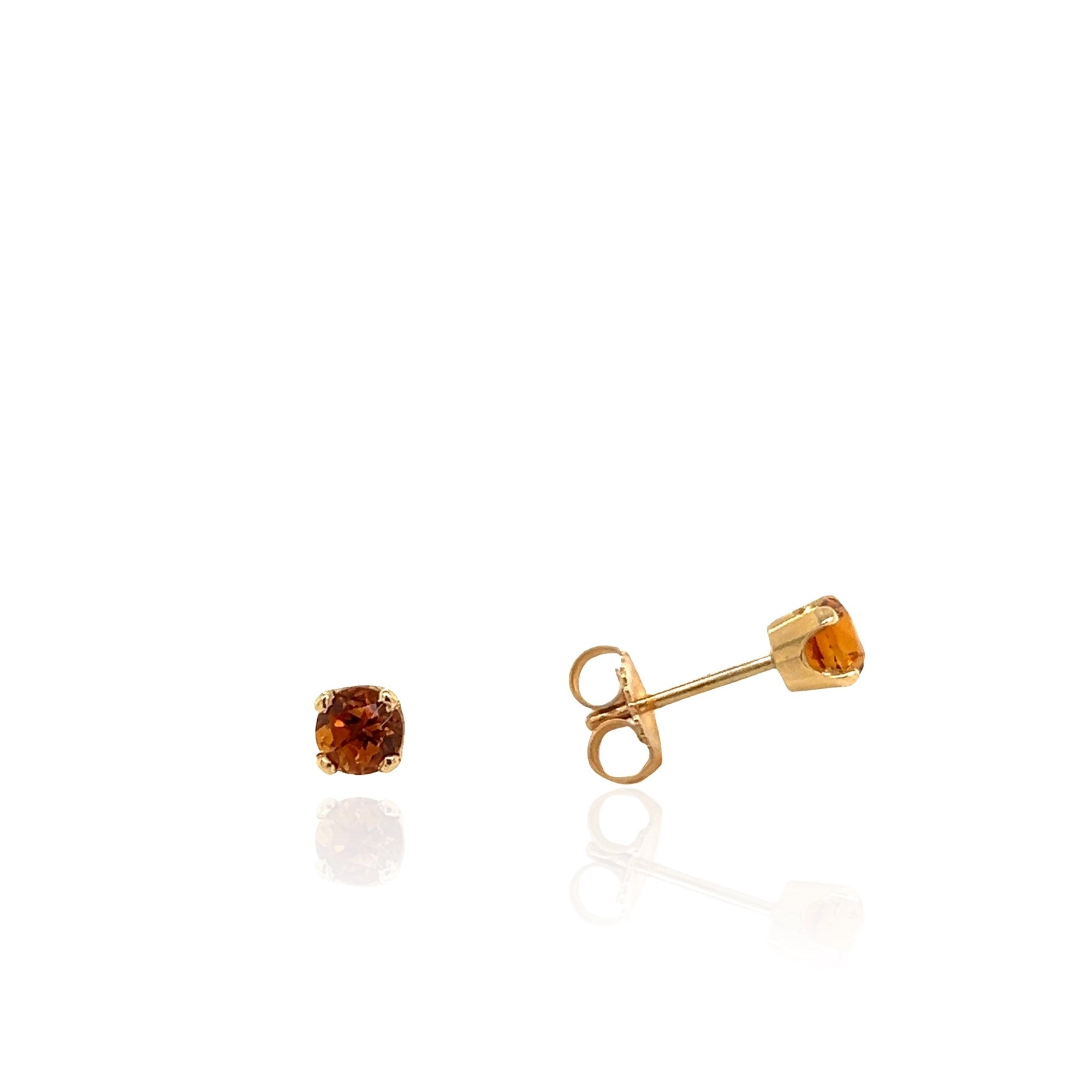 14 Karat Yellow Gold Citrine Earrings