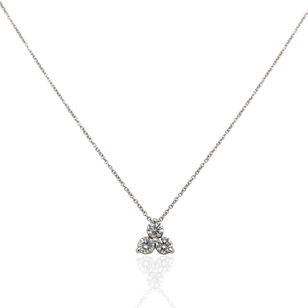 14 Karat White Gold Diamond Necklace