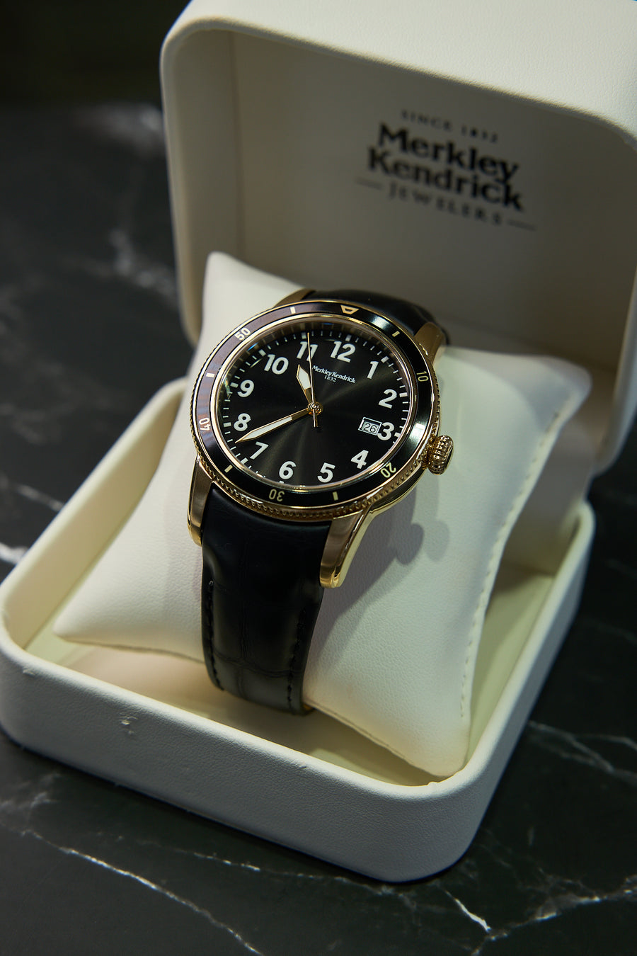 Men’s Lithium Watch – 10 ATM – Yellow Dial with Black Strap