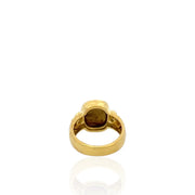 14 Karat Green Gold Labradorite Diamond Ring