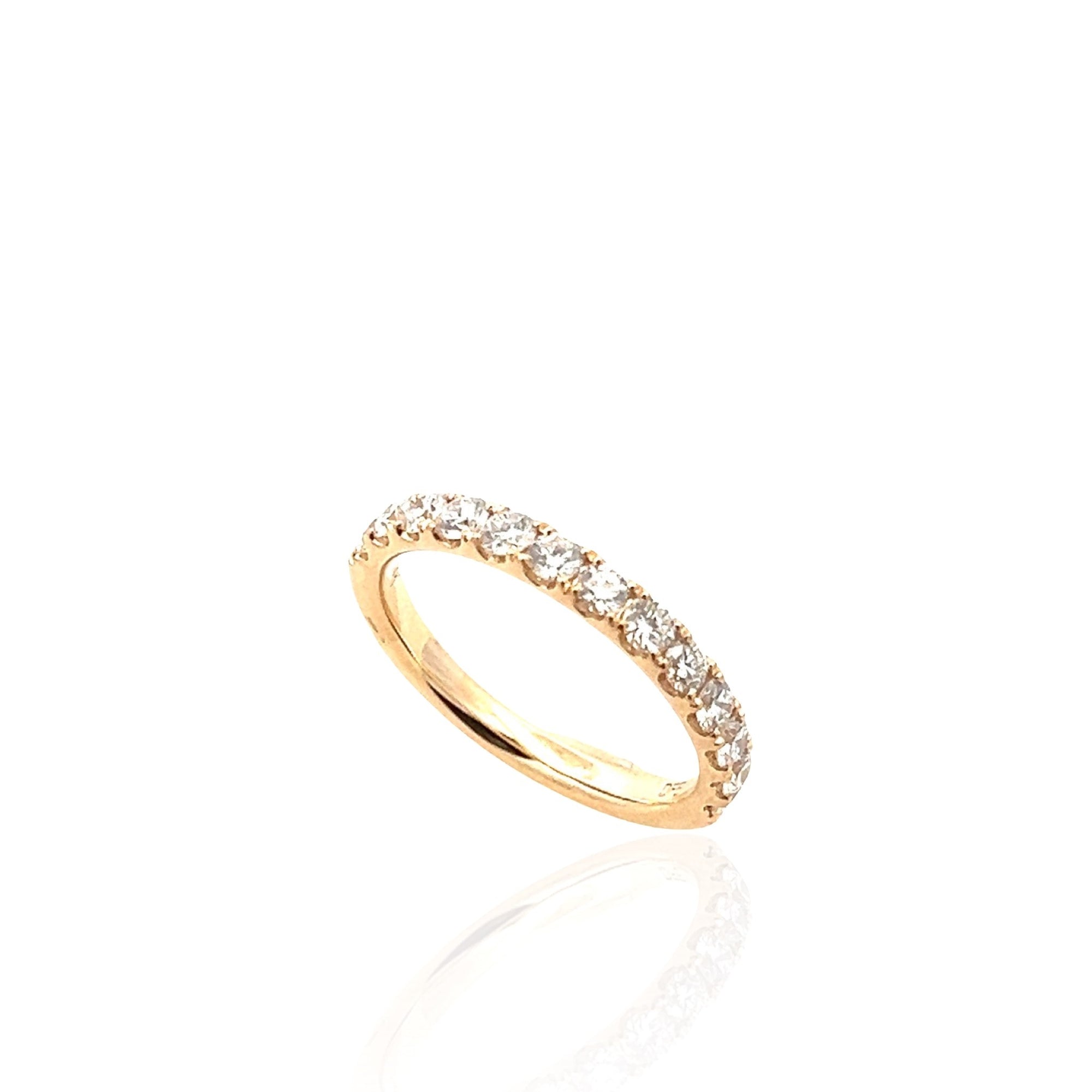 14 Karat Yellow Gold Diamond Band