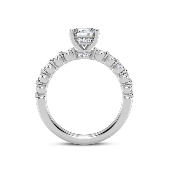 14 Karat White Gold Diamond Semi-Mount Ring