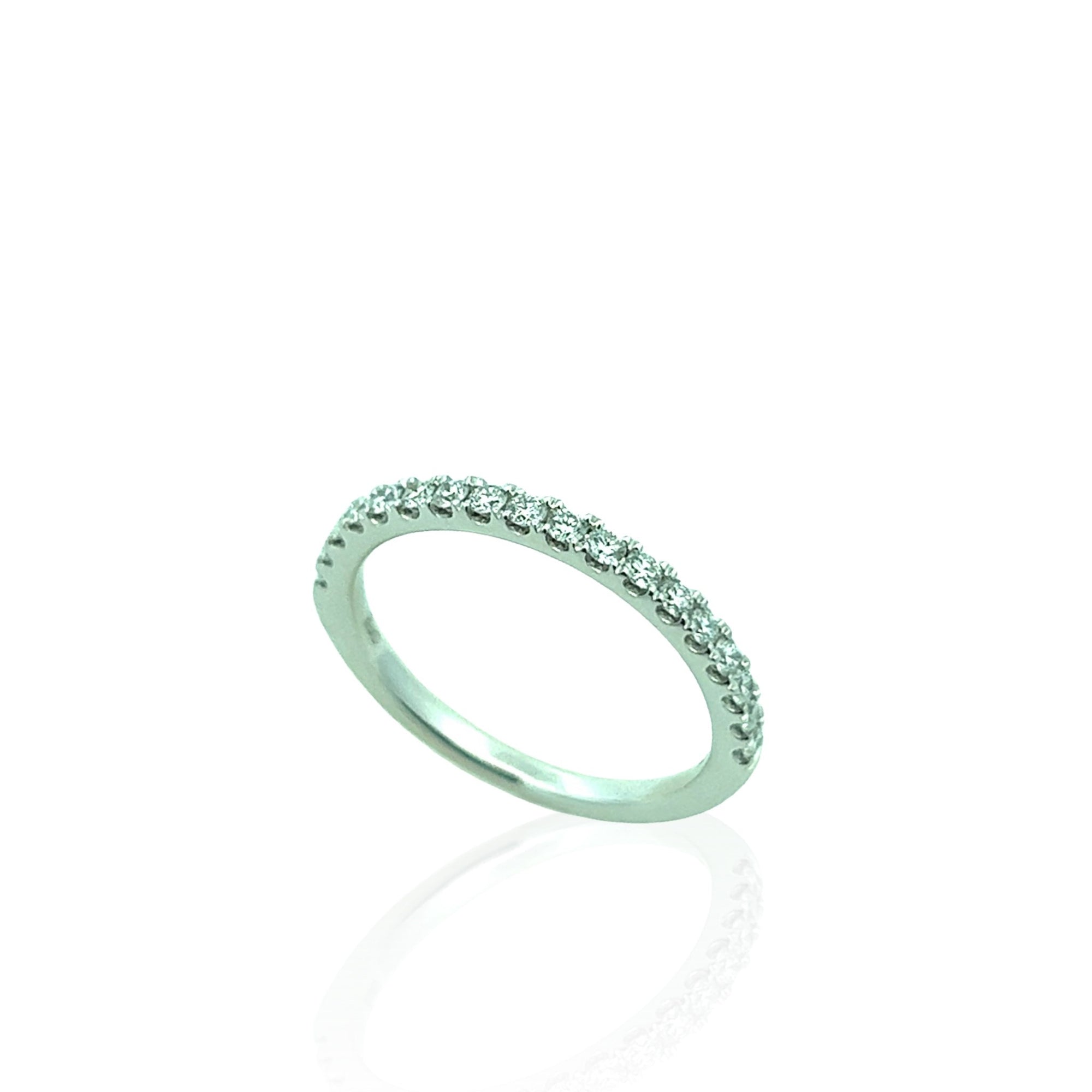 14 Karat White Gold Diamond Band