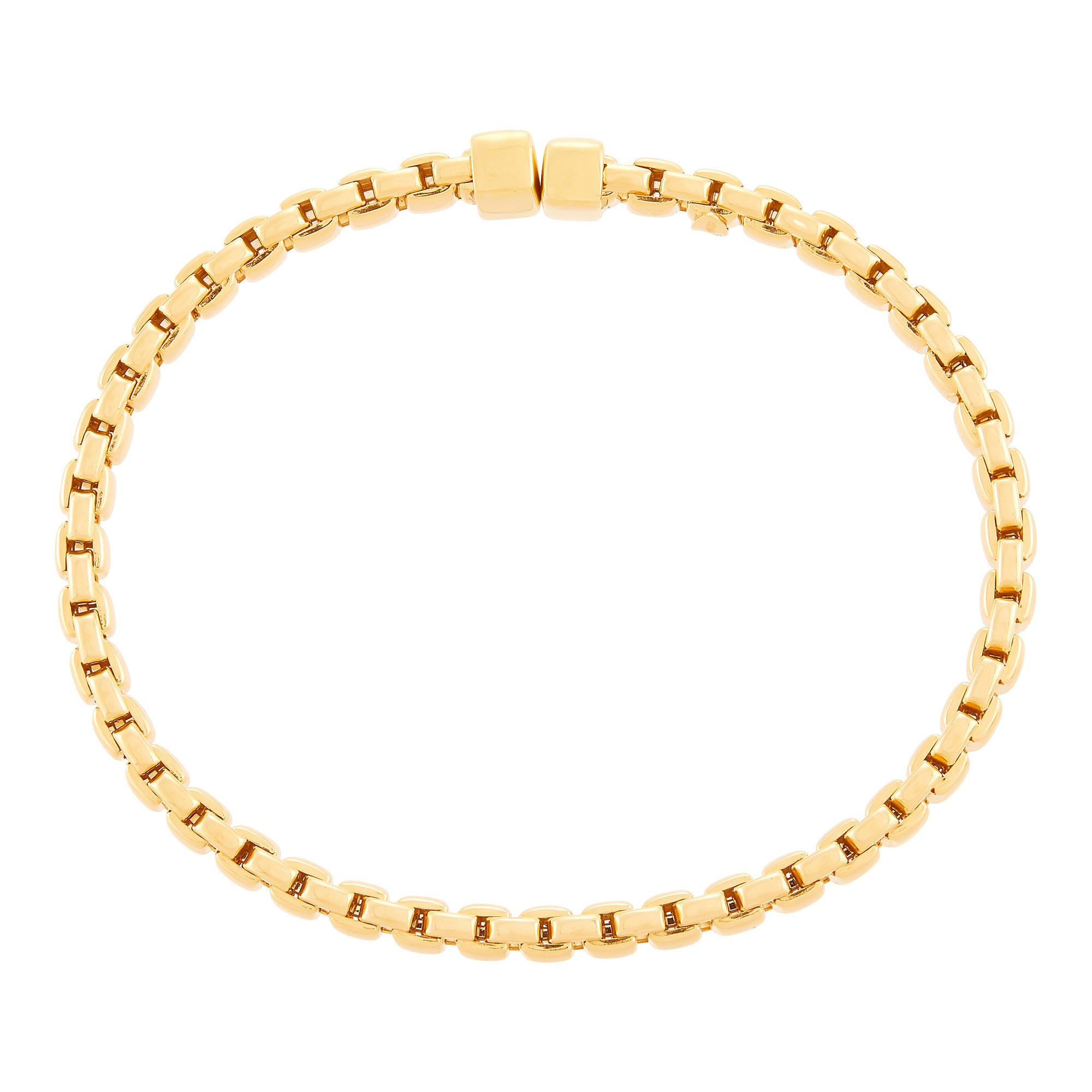 Polished Hollow Cuff Bracelet in 14K Yellow Gold