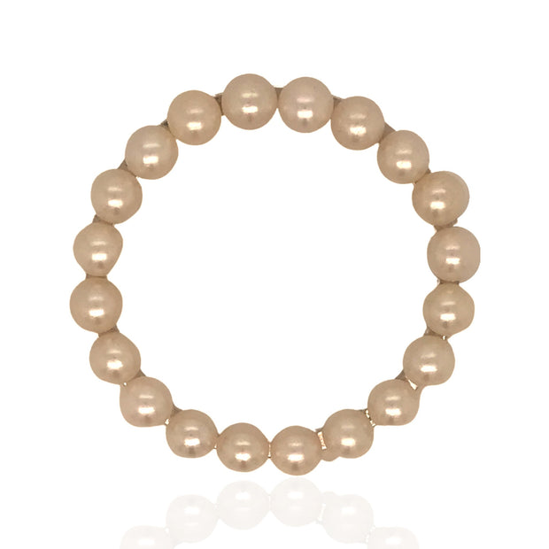 14 Karat White Gold and Circle of Pearls Brooch