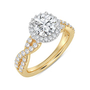 14 Karata Yellow Gold Diamond Semi-Mount Ring