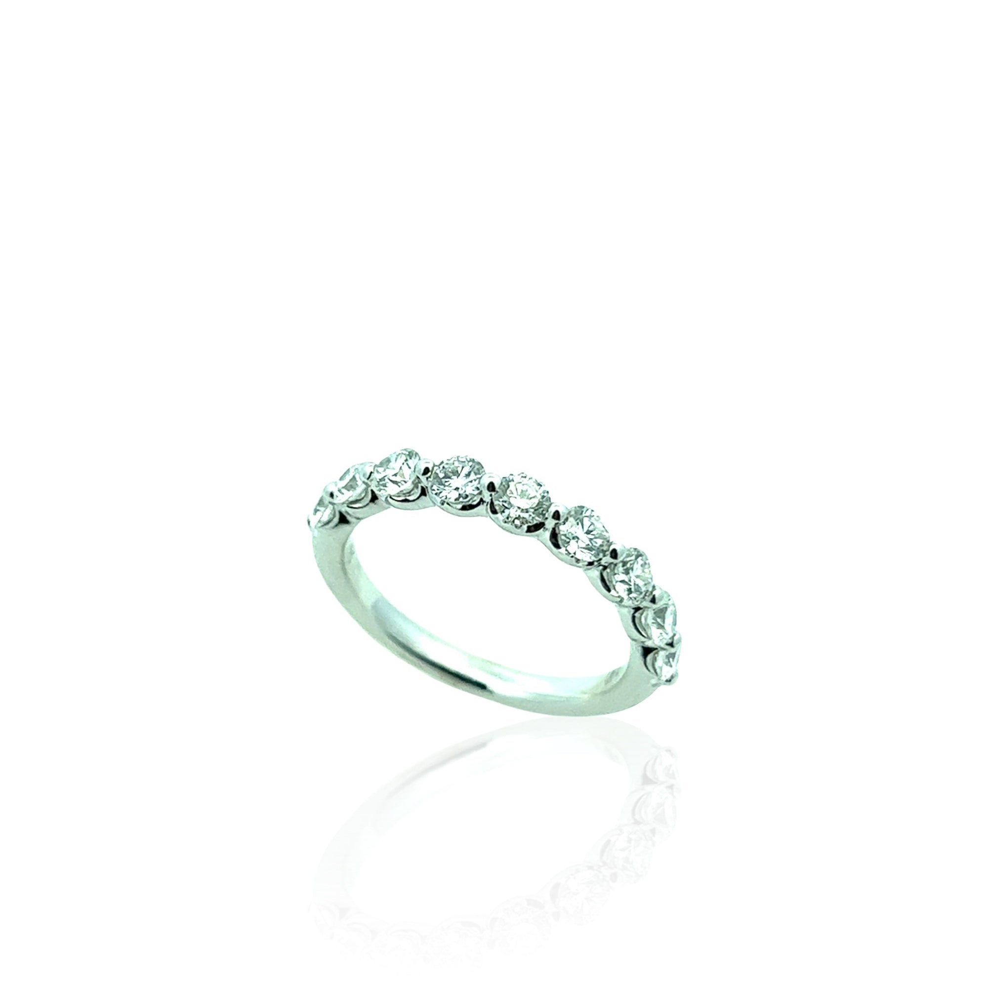 14 Karat White Gold Diamond Band