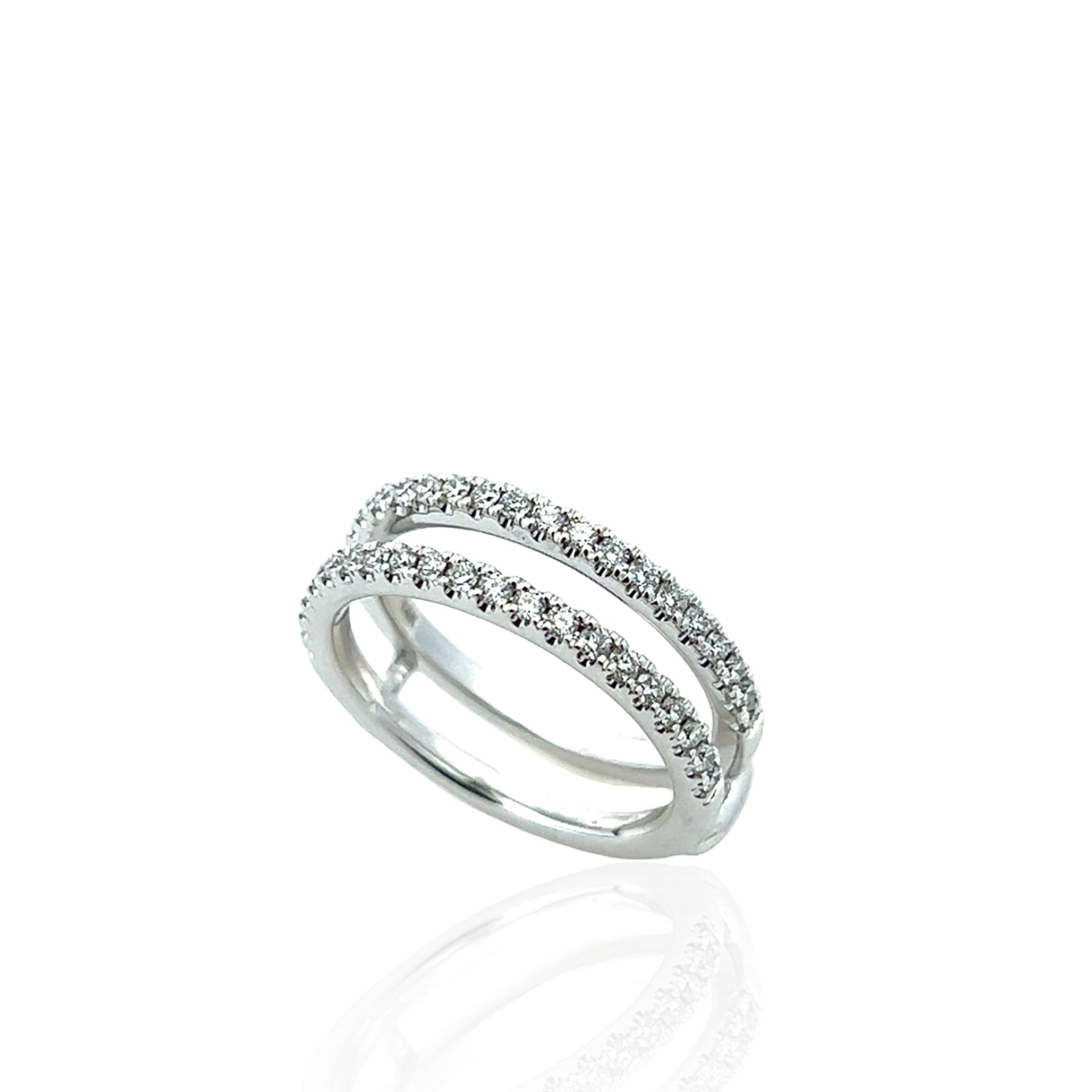 14 Karat White Gold Diamond Insert Band