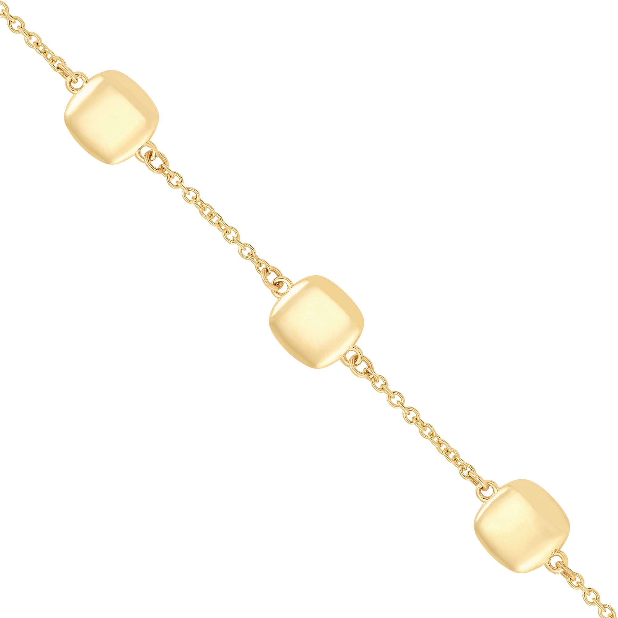 14Kt Yellow Gold Station Bracelet