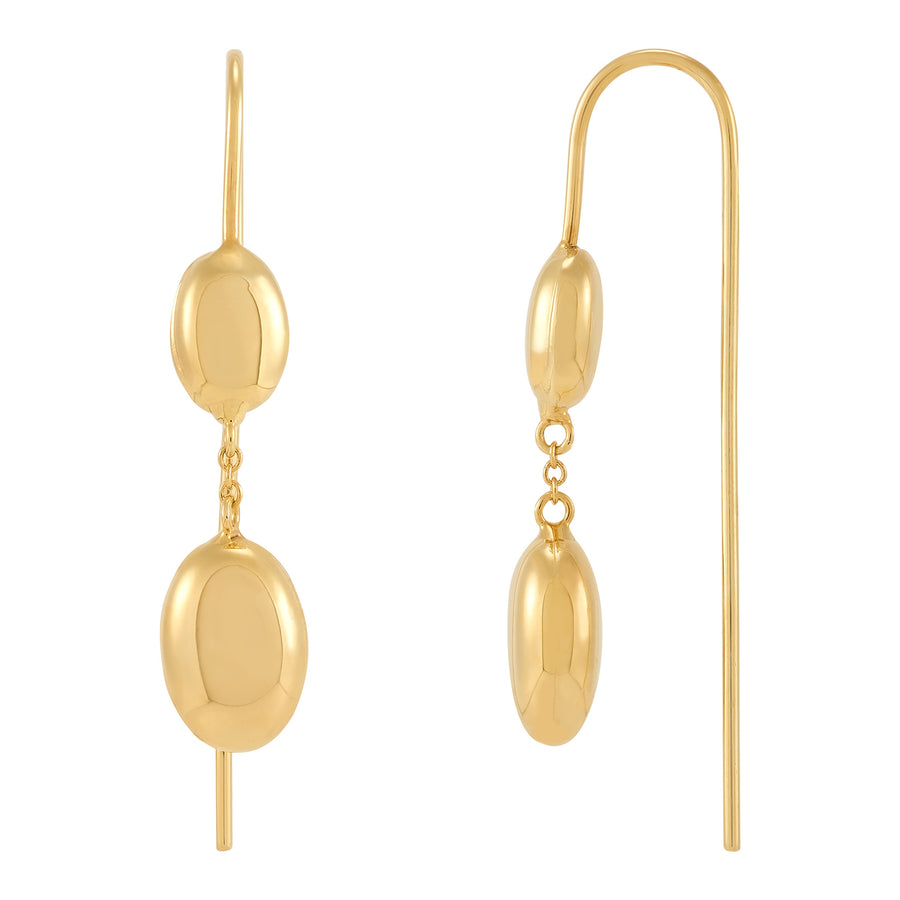 14Kt Yellow Dangle Beads Earring
