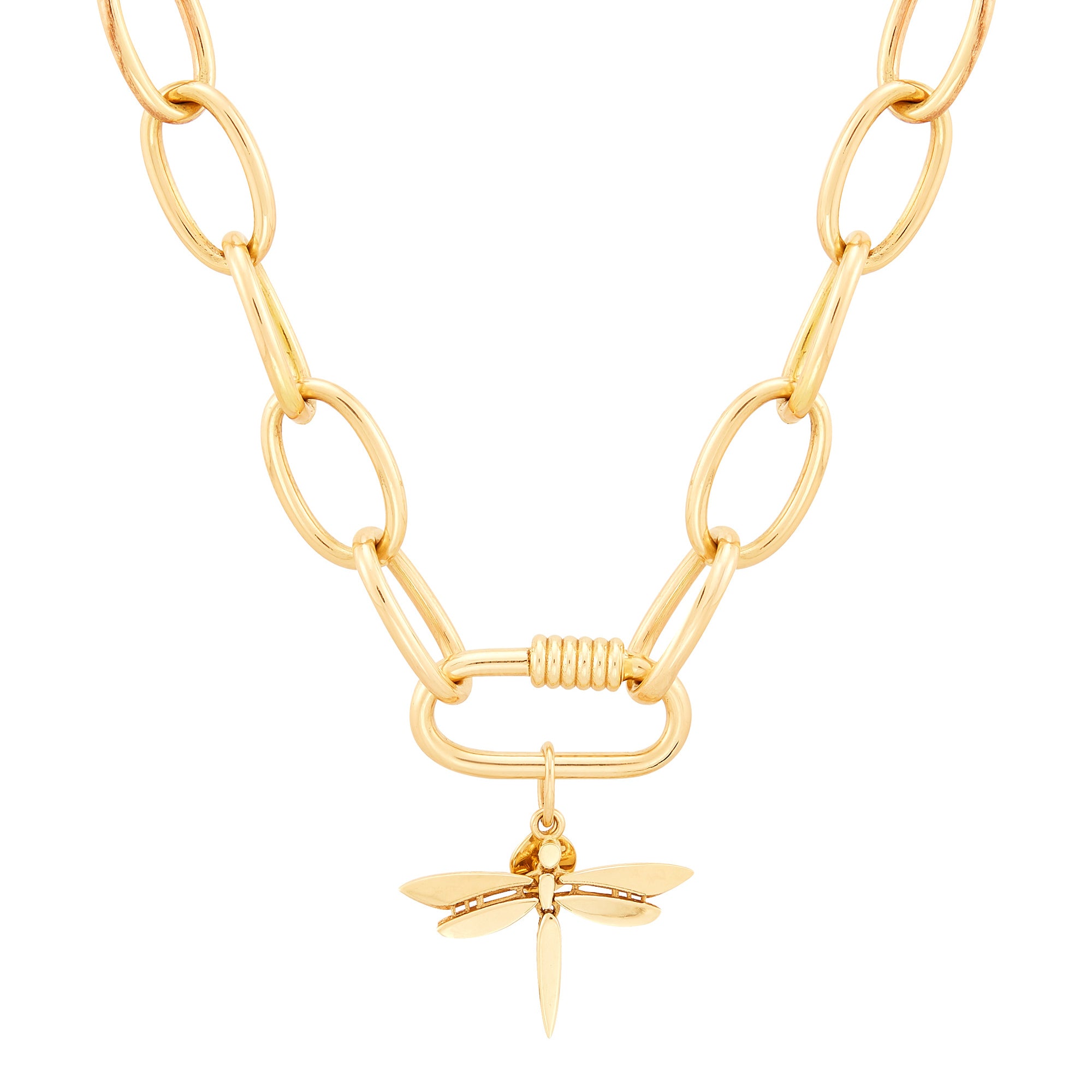14 Karat Yellow Gold Dragonfly Pendant