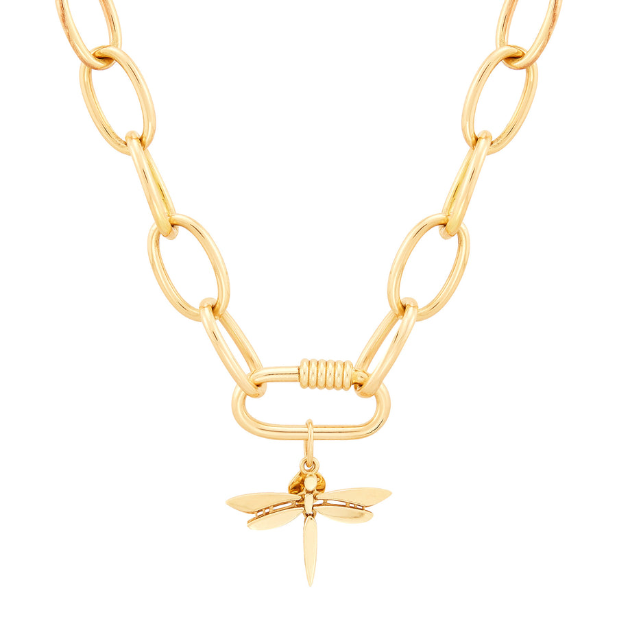 14 Karat Yellow Gold Dragonfly Pendant