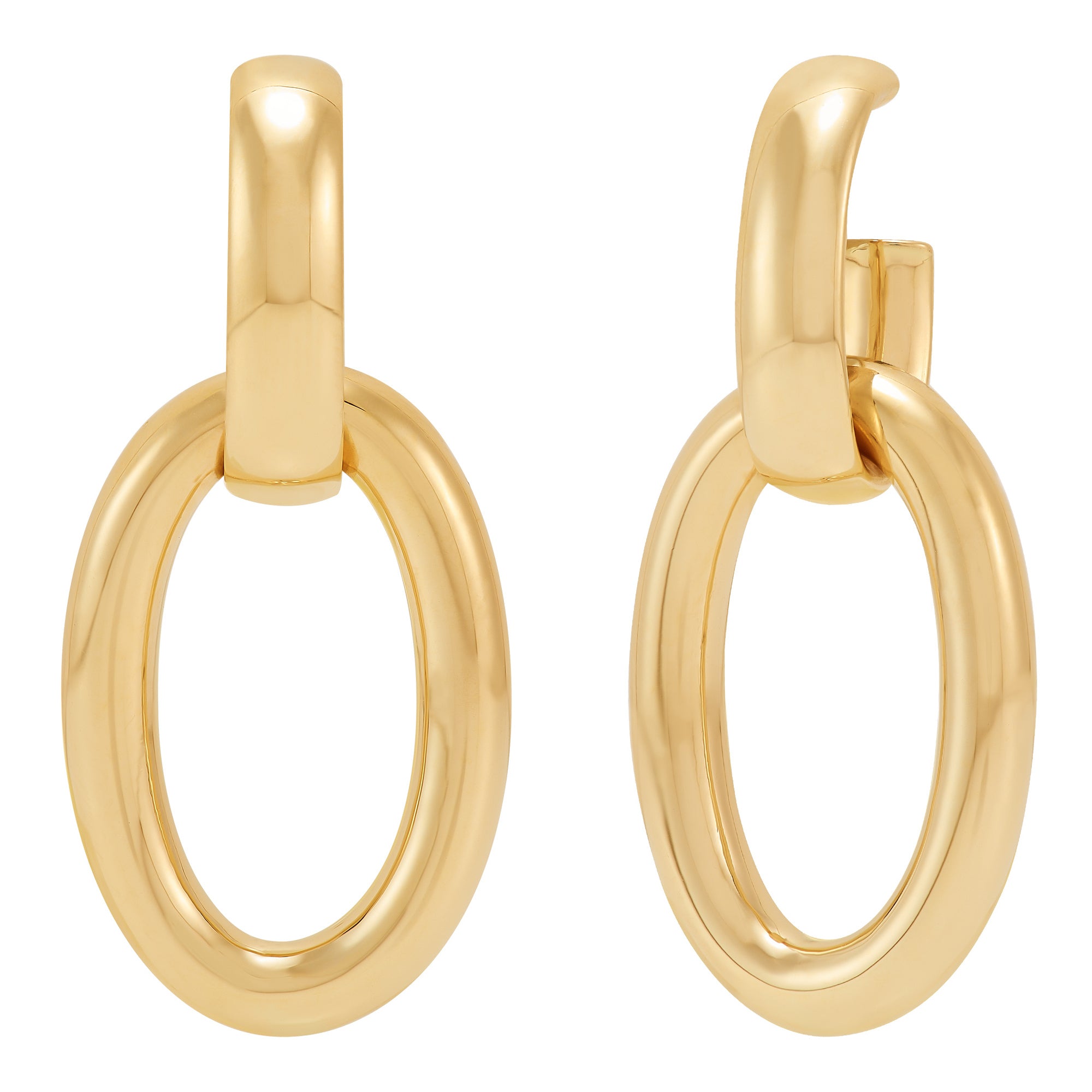 14Kt Yellow Gold Door Knocker Earrings