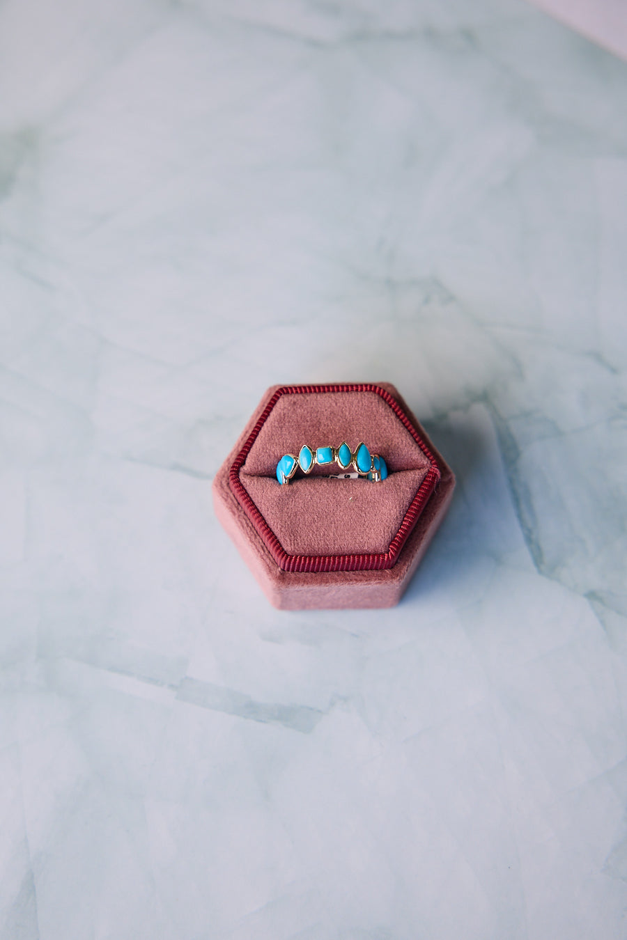 14 Karat Yellow Gold Turquoise Ring