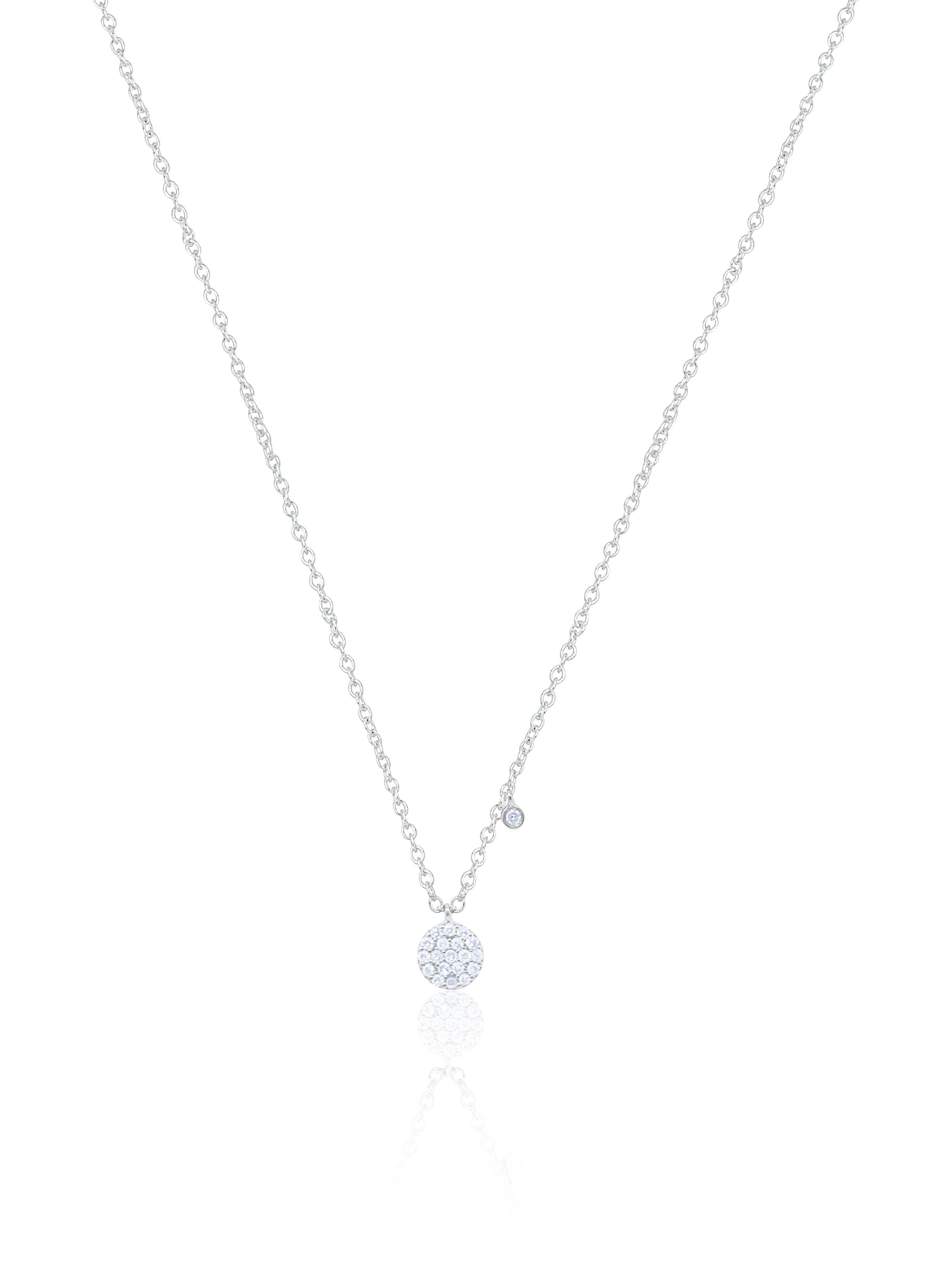 14 Karat White Gold Diamond Necklace