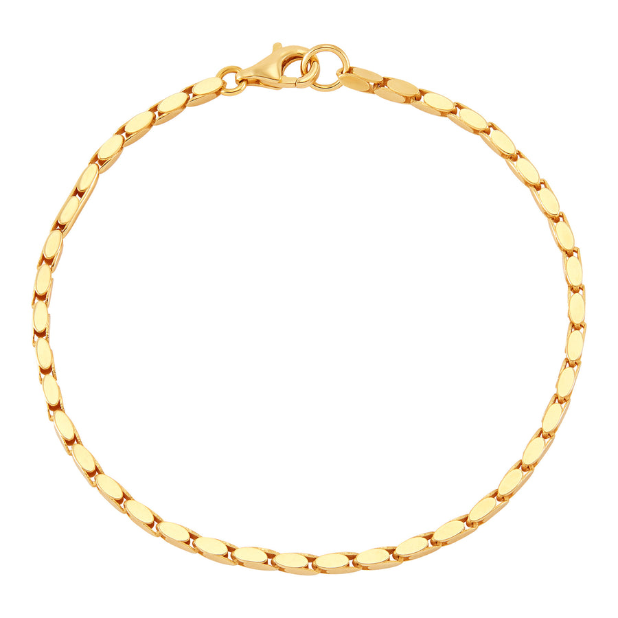 14 Karat Yellow Gold Oval Link Bracelet